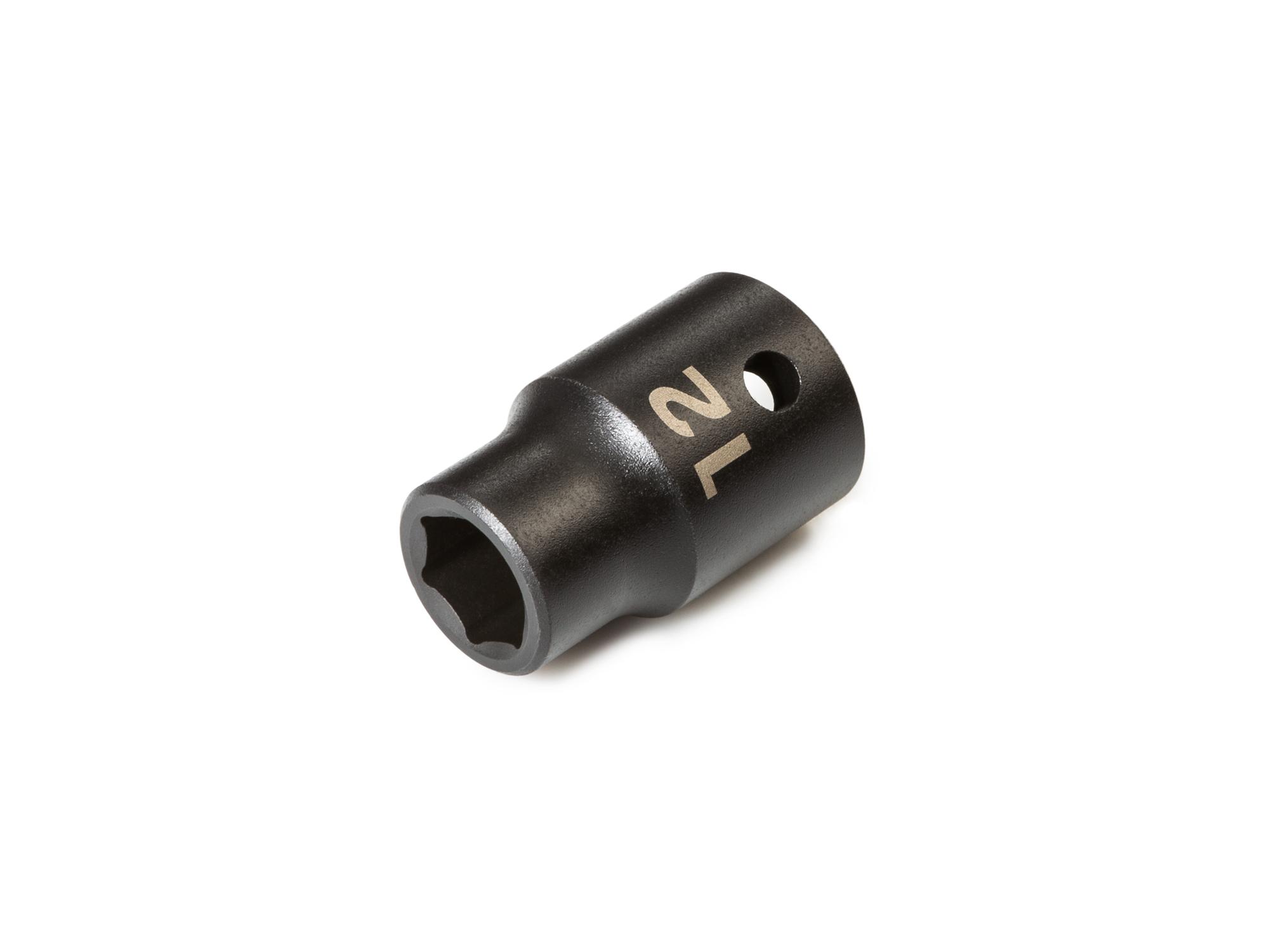 Front-right angle view of Tekton impact drive 6-point socket. Item #SID22112