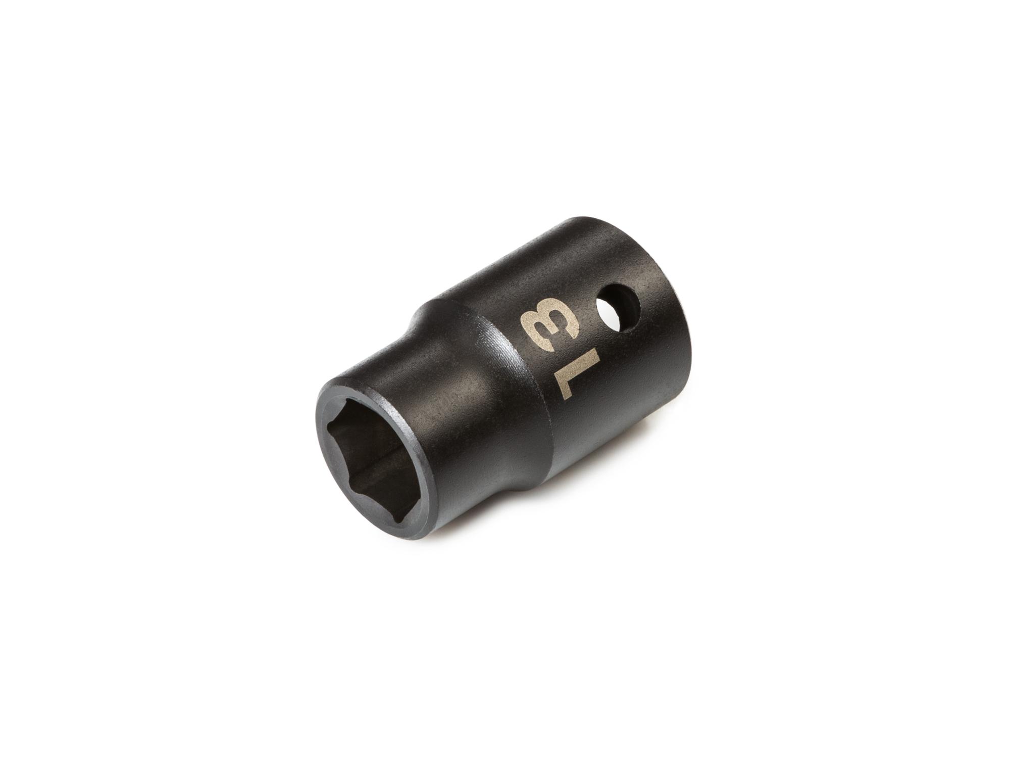 Front-right angle view of Tekton impact drive 6-point socket. Item #SID22113