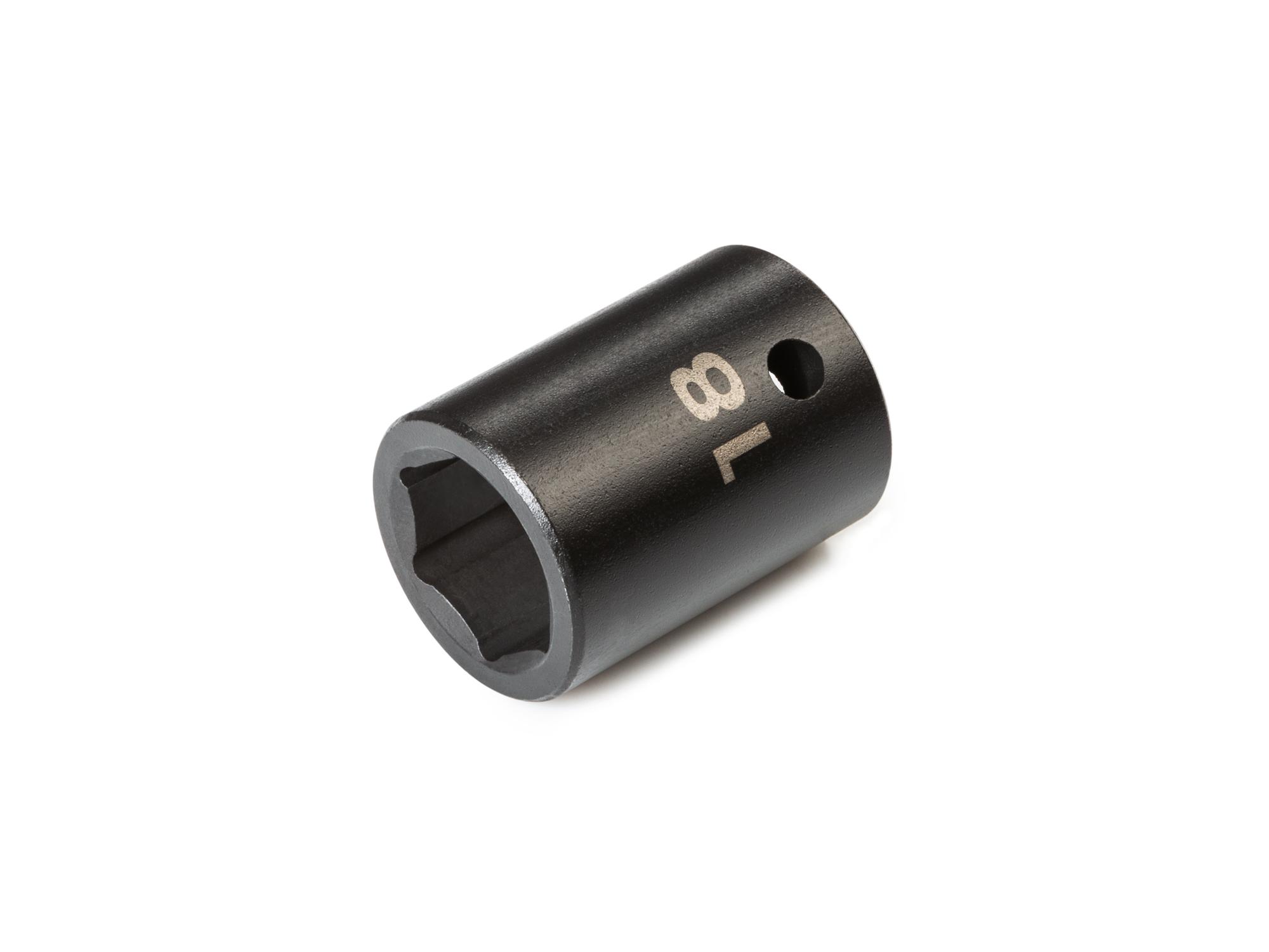 Front-right angle view of Tekton impact drive 6-point socket. Item #SID22118