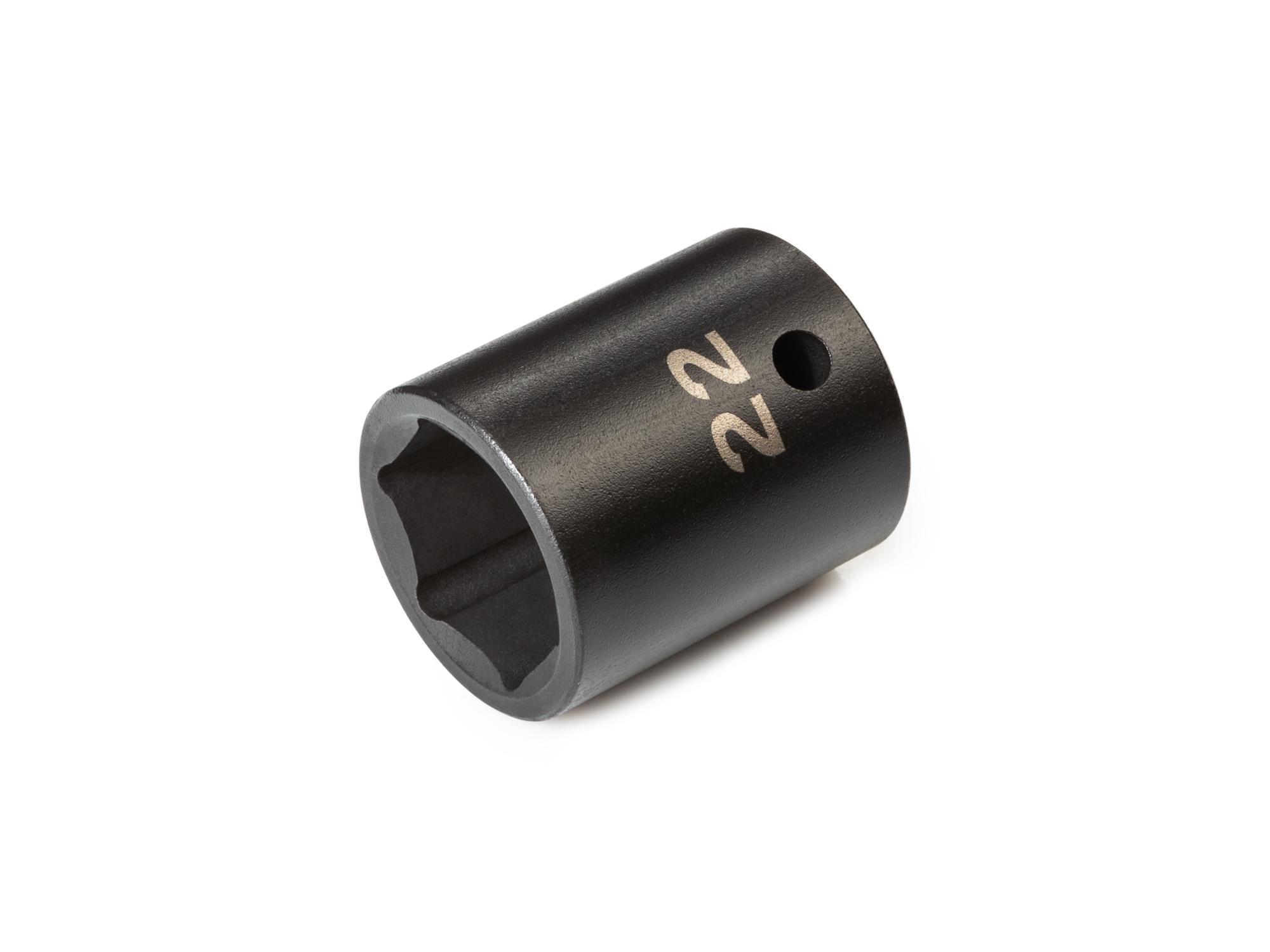 Front-right angle view of Tekton impact drive 6-point socket. Item #SID22122