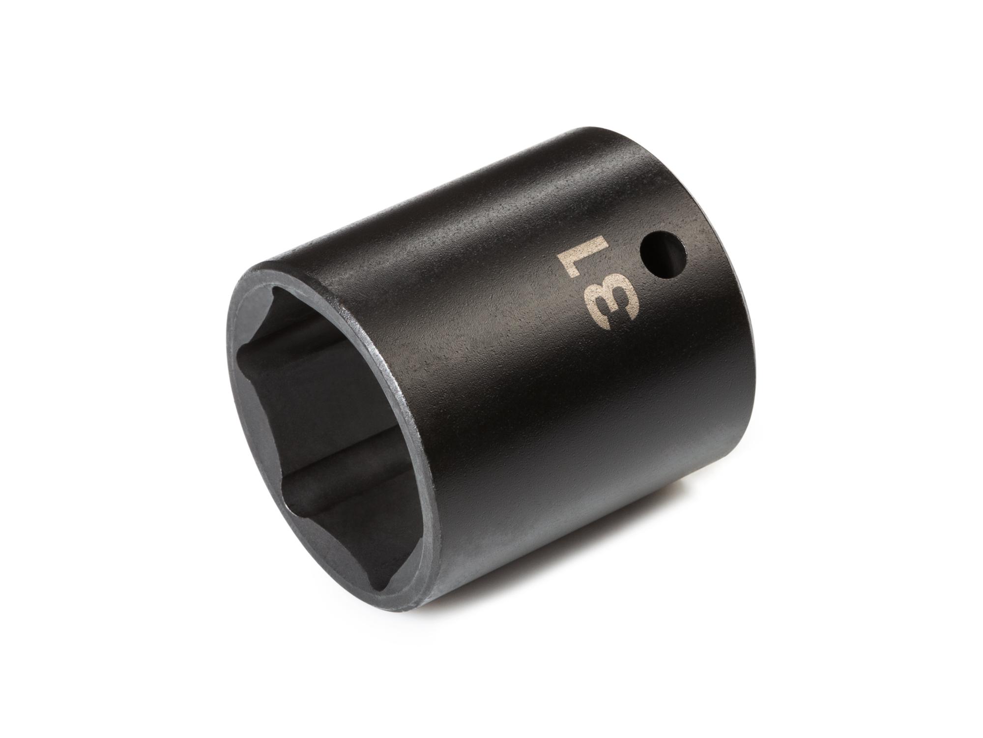 Front-right angle view of Tekton impact drive 6-point socket. Item #SID22131