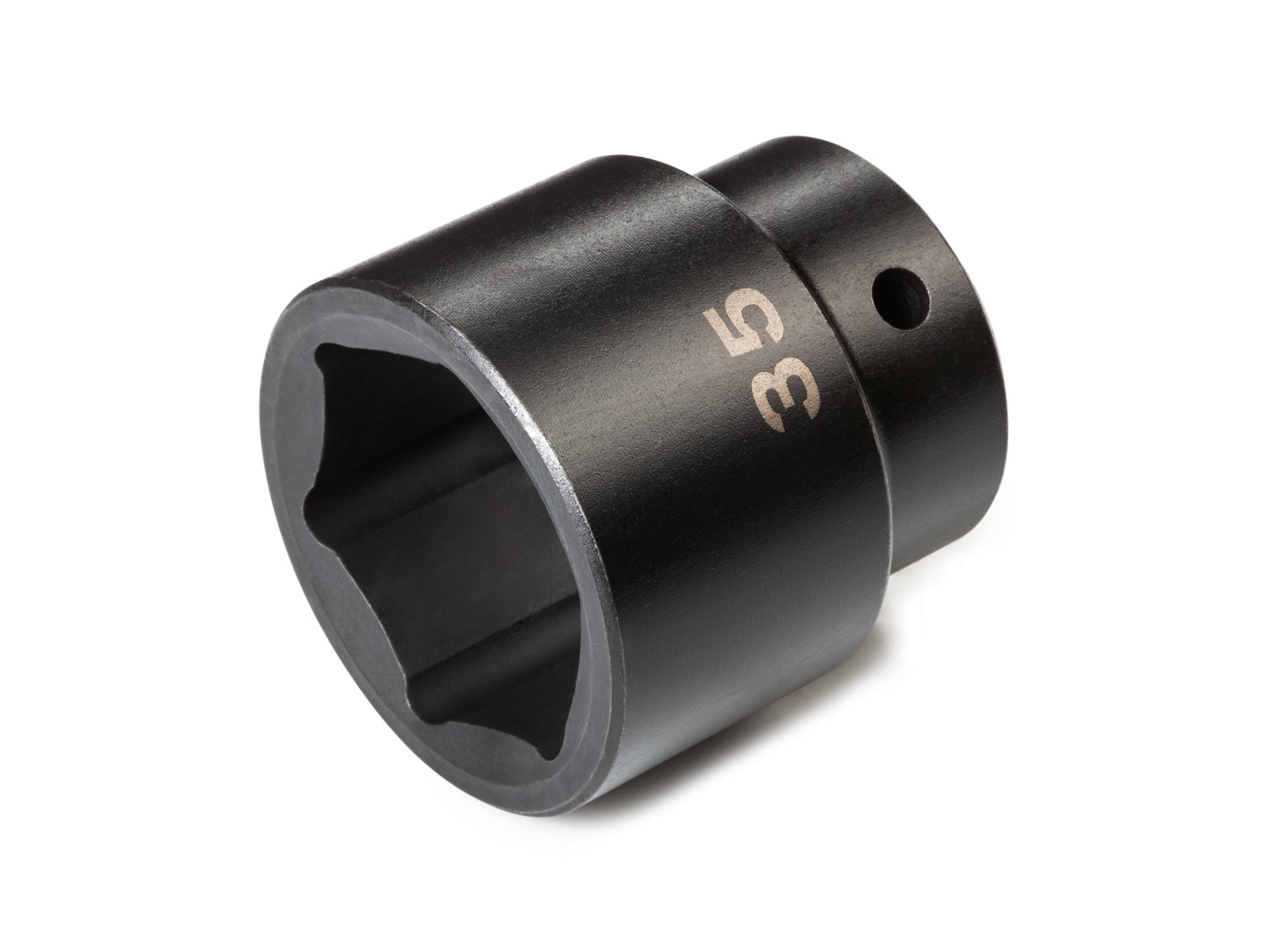 Front-right angle view of Tekton impact drive 6-point socket. Item #SID22135