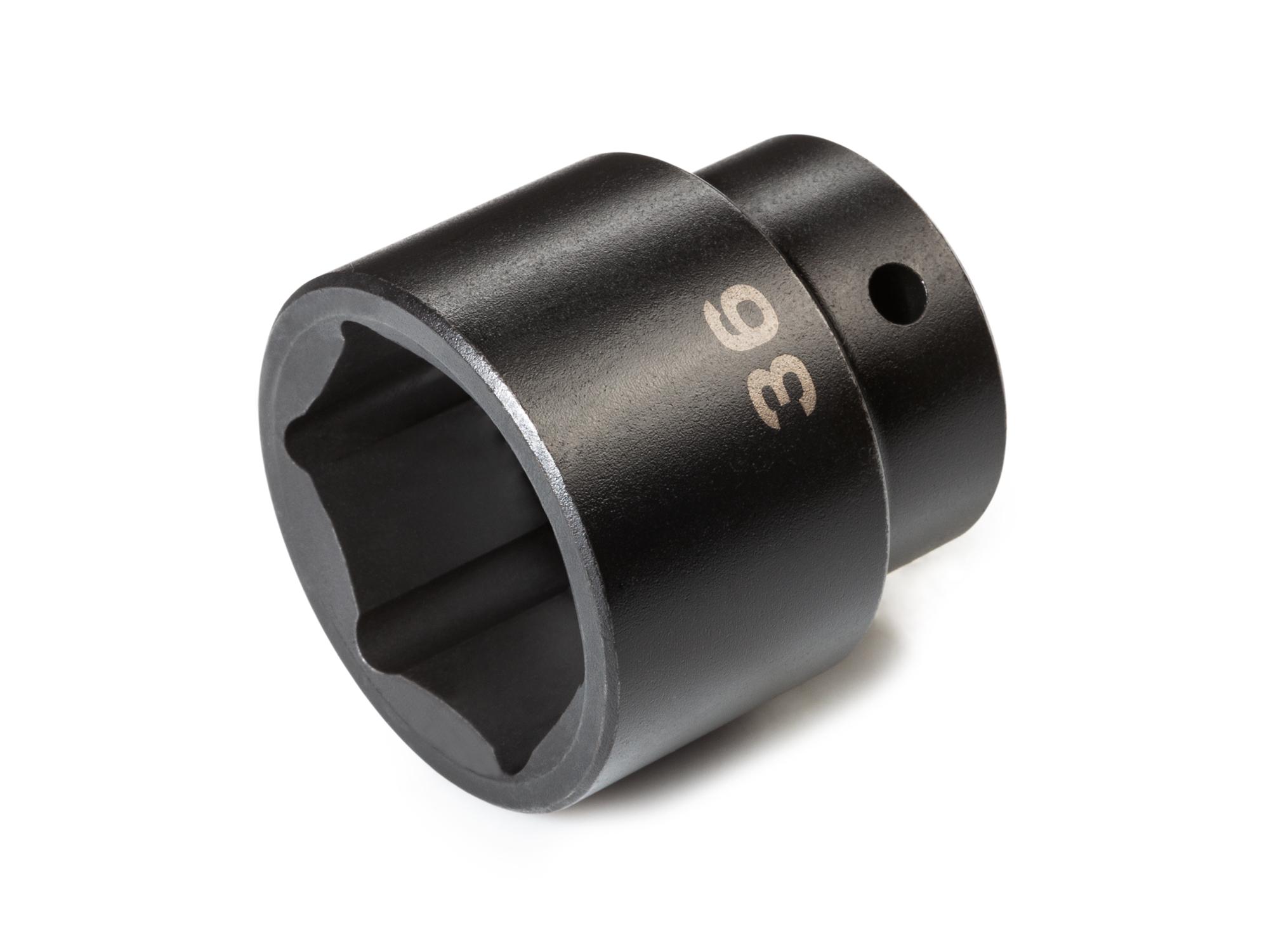 Front-right angle view of Tekton impact drive 6-point socket. Item #SID22136
