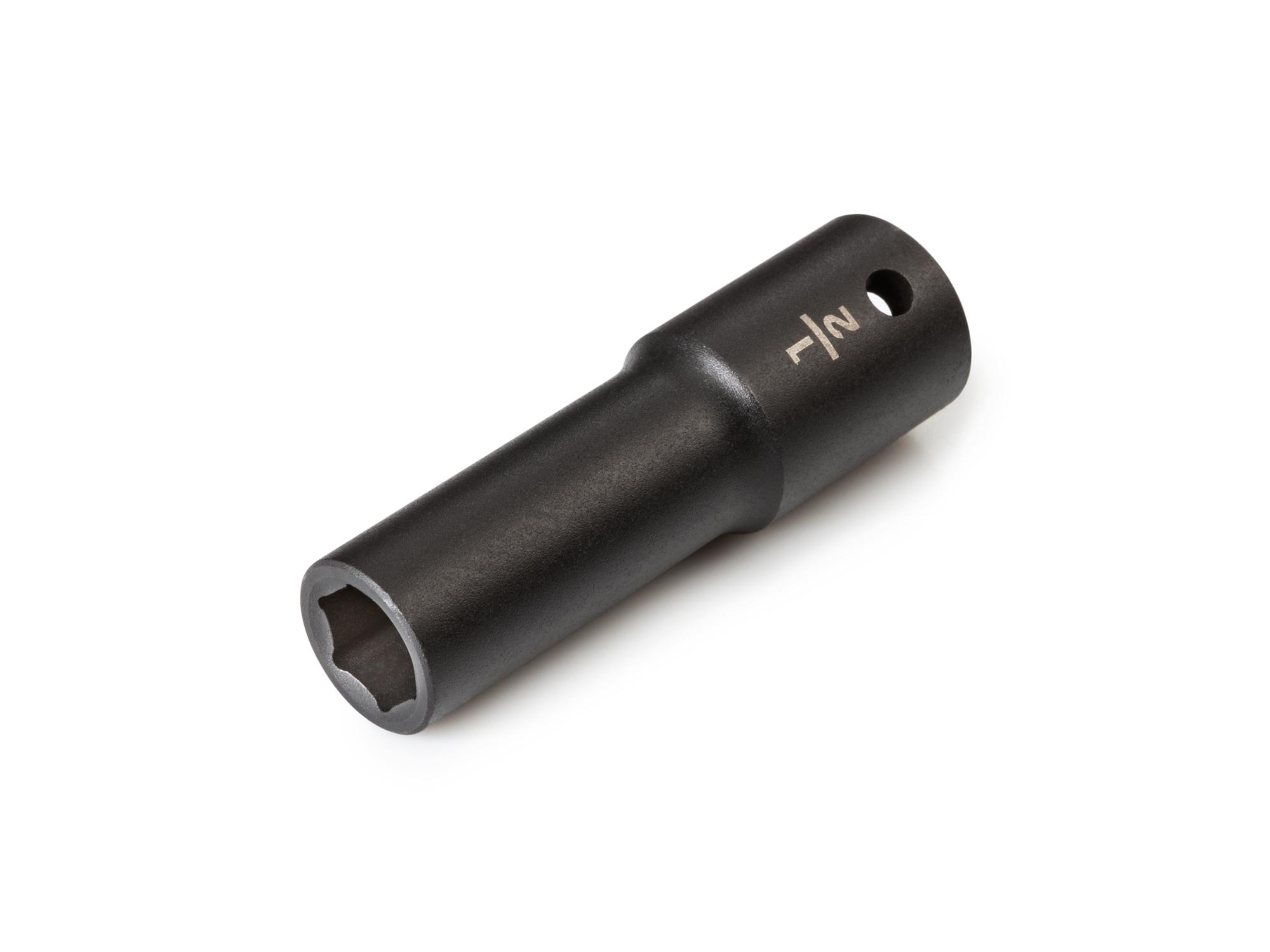 Front-right angle view of Tekton impact drive 6-point socket. Item #SID23013