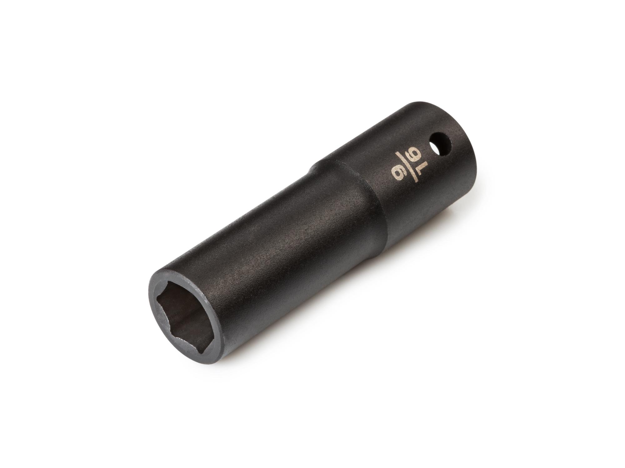 Front-right angle view of Tekton impact drive 6-point socket. Item #SID23014
