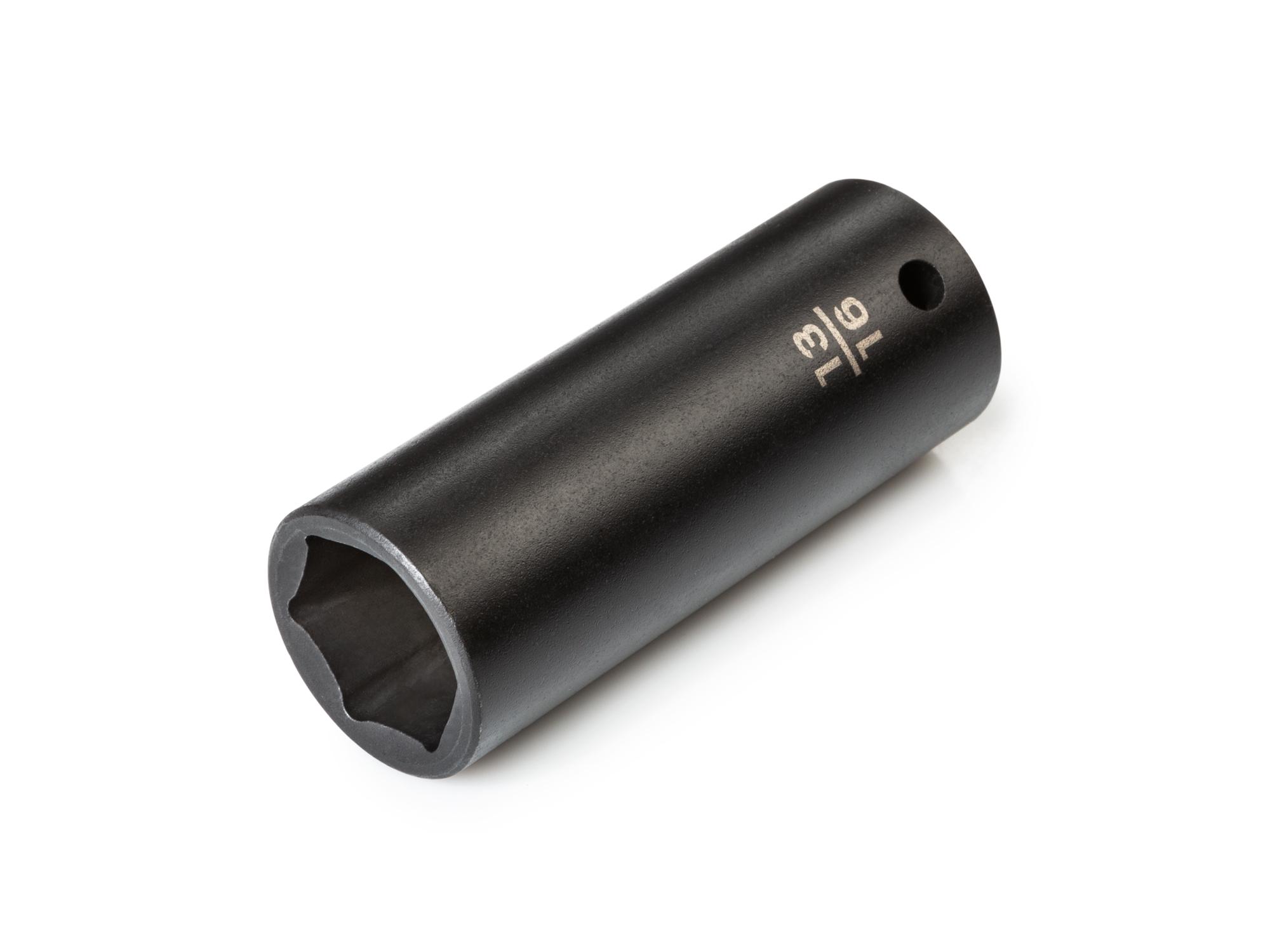 Front-right angle view of Tekton impact drive 6-point socket. Item #SID23021