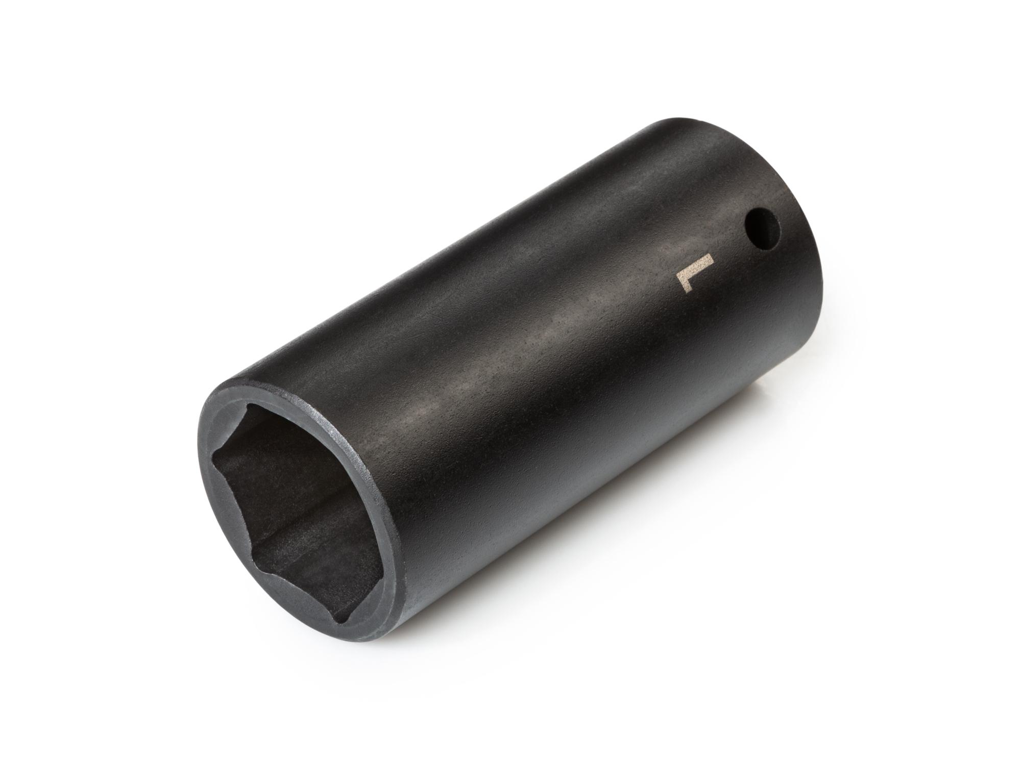 Front-right angle view of Tekton impact drive 6-point socket. Item #SID23025