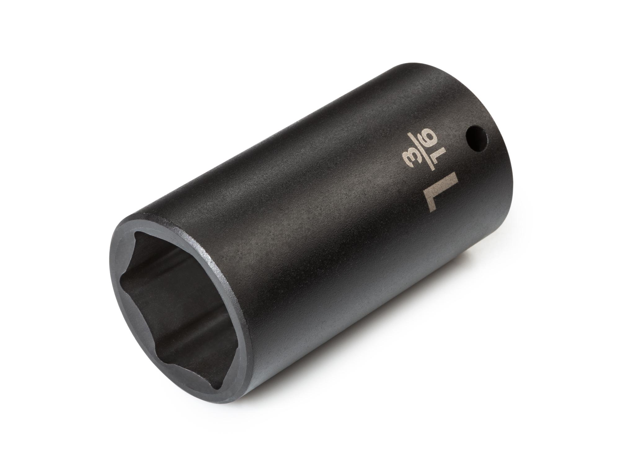 Front-right angle view of Tekton impact drive 6-point socket. Item #SID23030