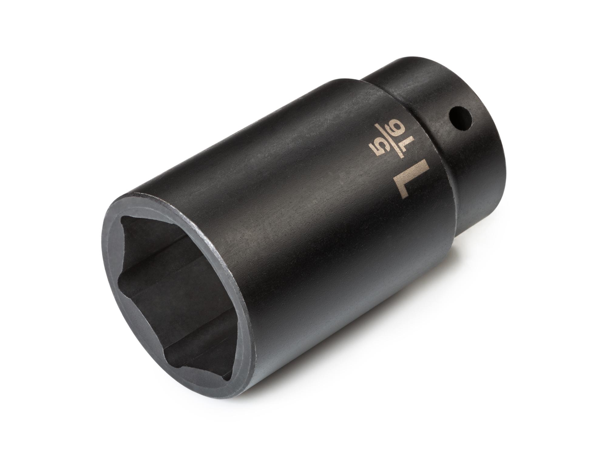 Front-right angle view of Tekton impact drive 6-point socket. Item #SID23033