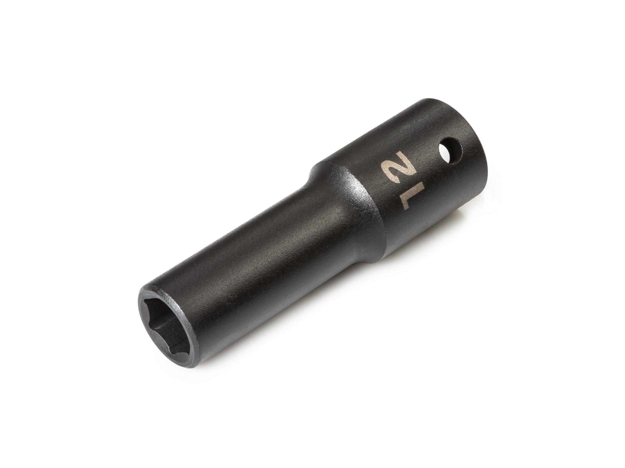 Front-right angle view of Tekton impact drive 6-point socket. Item #SID23112