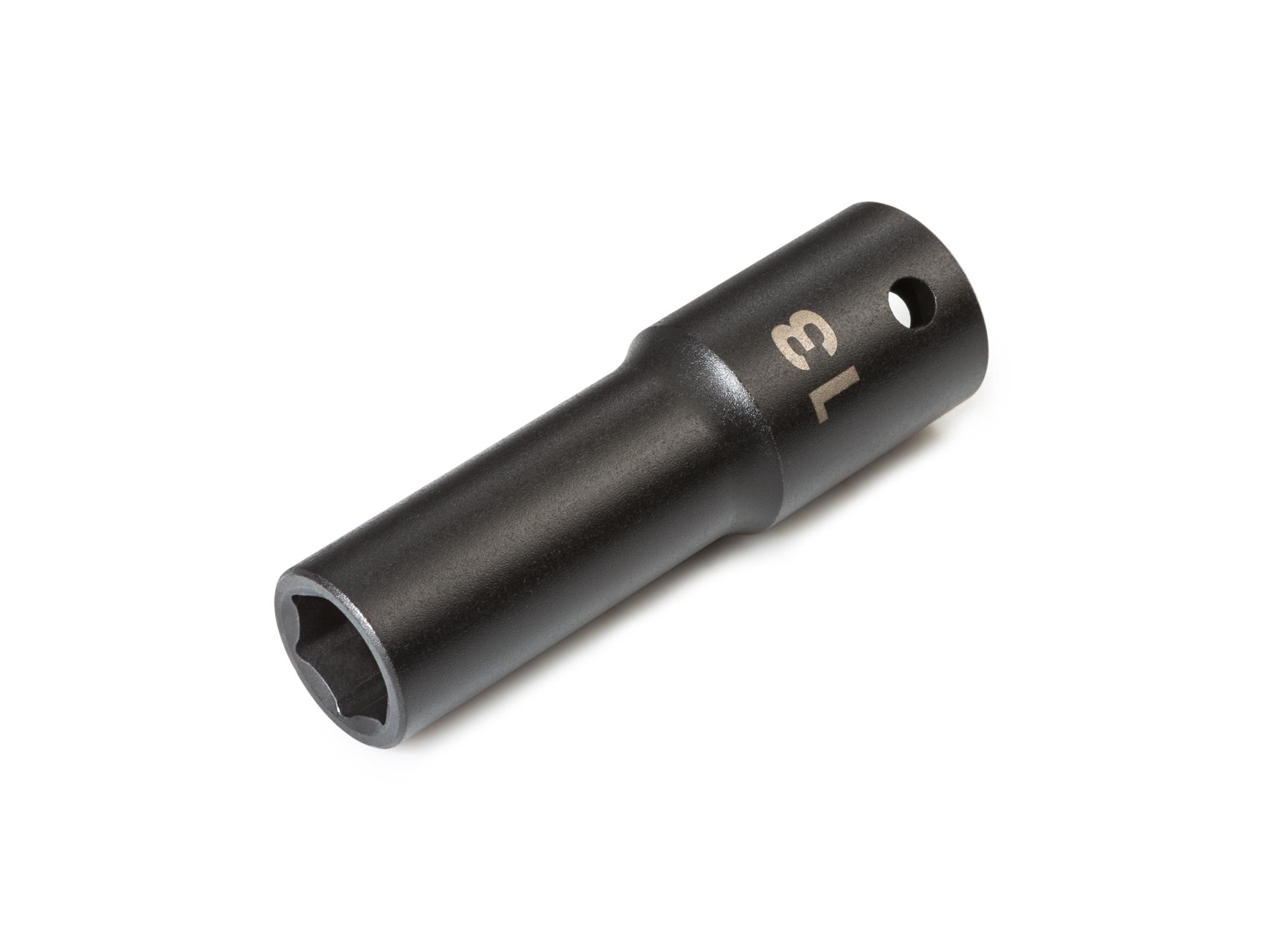 Front-right angle view of Tekton impact drive 6-point socket. Item #SID23113