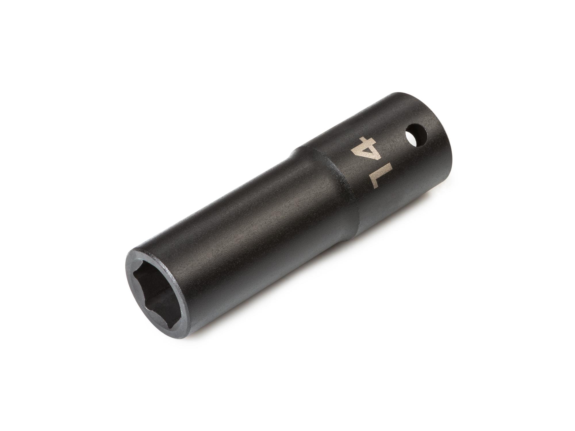 Front-right angle view of Tekton impact drive 6-point socket. Item #SID23114