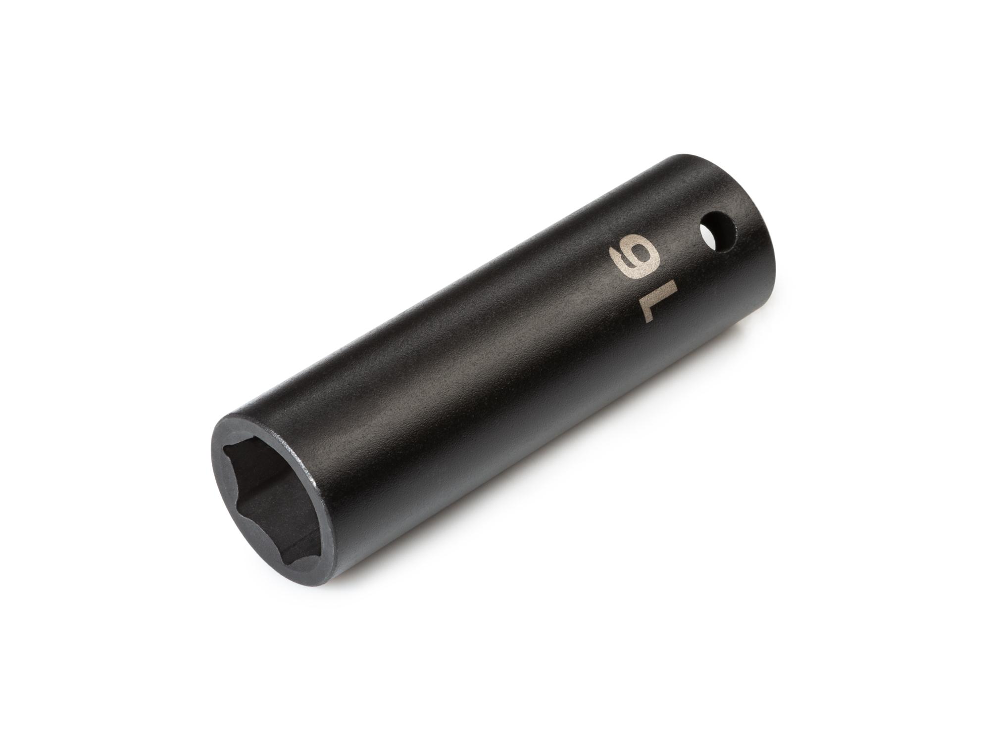 Front-right angle view of Tekton impact drive 6-point socket. Item #SID23116