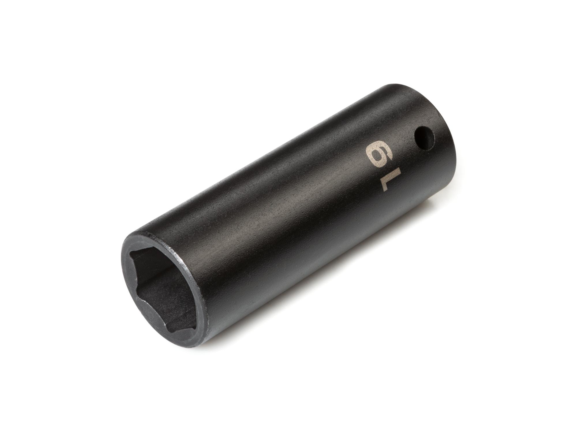 Front-right angle view of Tekton impact drive 6-point socket. Item #SID23119