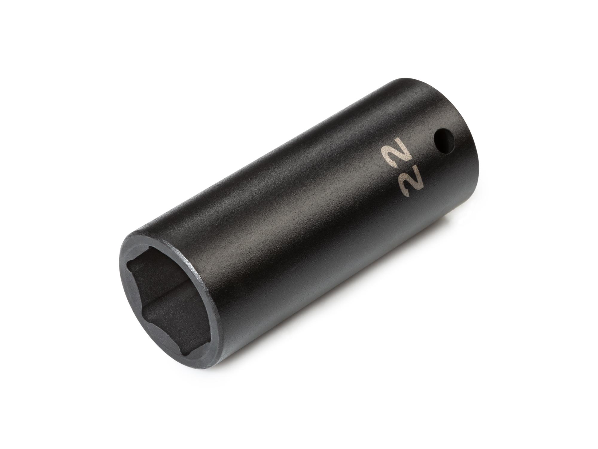 Front-right angle view of Tekton impact drive 6-point socket. Item #SID23122