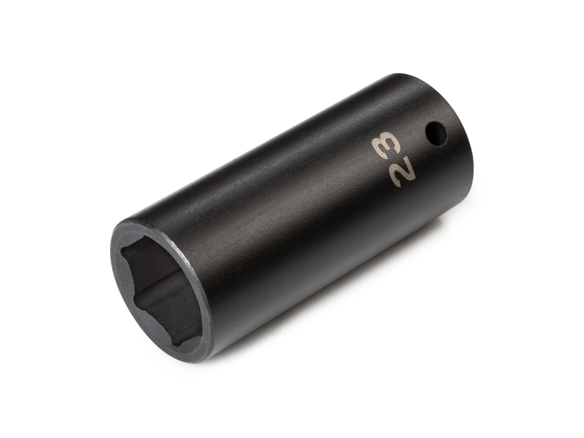 Front-right angle view of Tekton impact drive 6-point socket. Item #SID23123