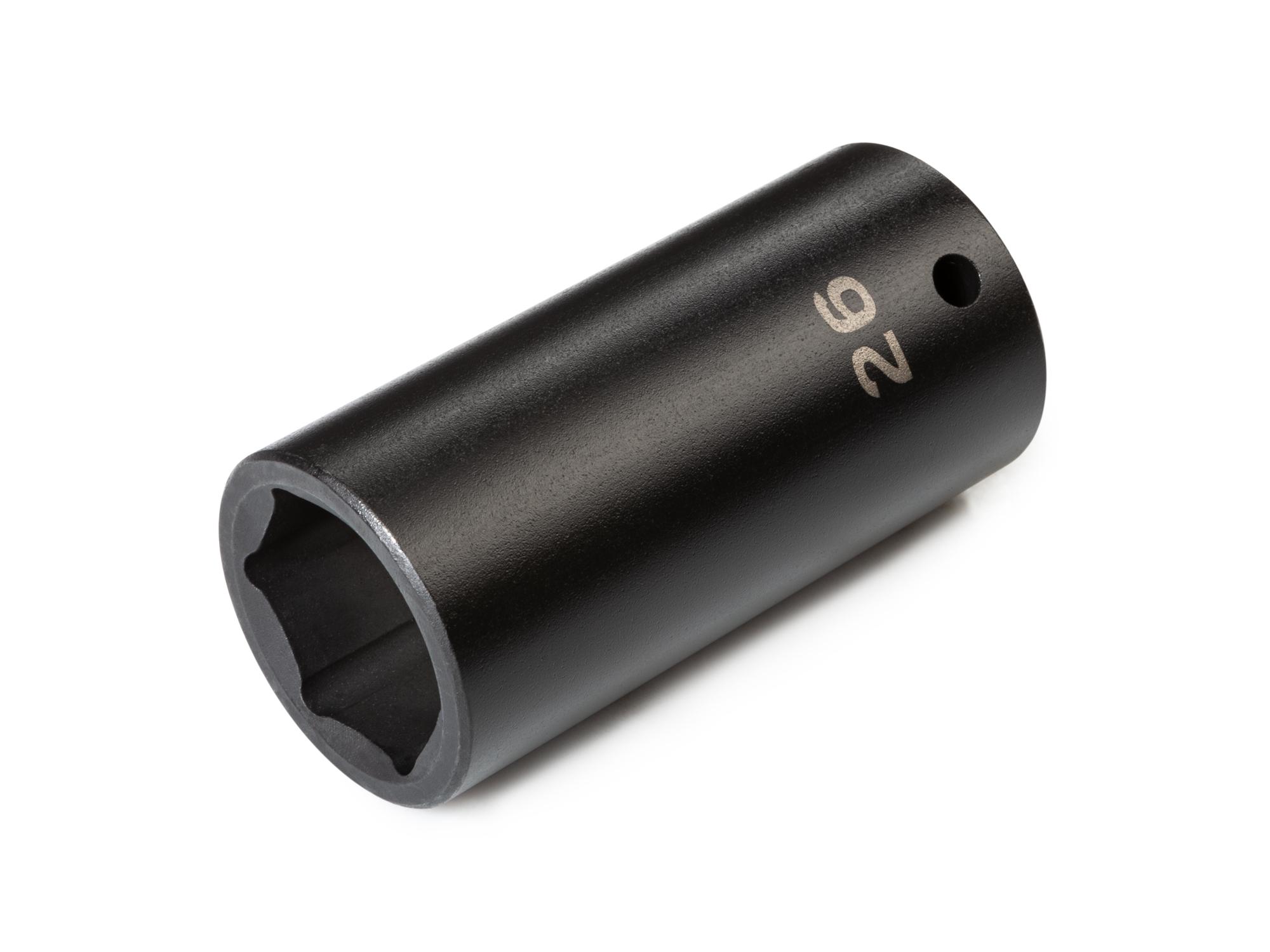 Front-right angle view of Tekton impact drive 6-point socket. Item #SID23126