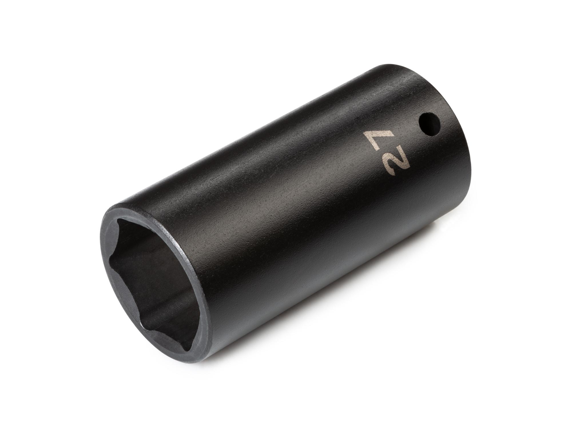 Front-right angle view of Tekton impact drive 6-point socket. Item #SID23127