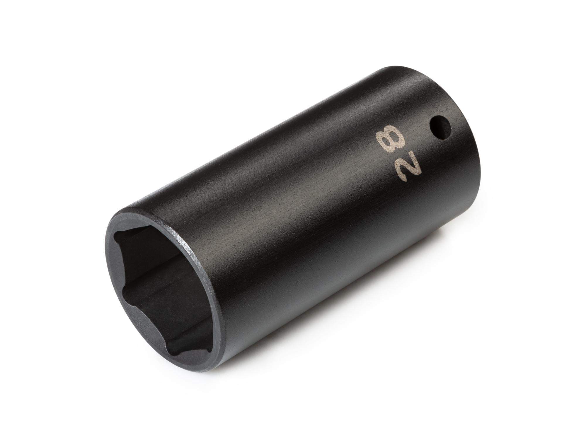 Front-right angle view of Tekton impact drive 6-point socket. Item #SID23128