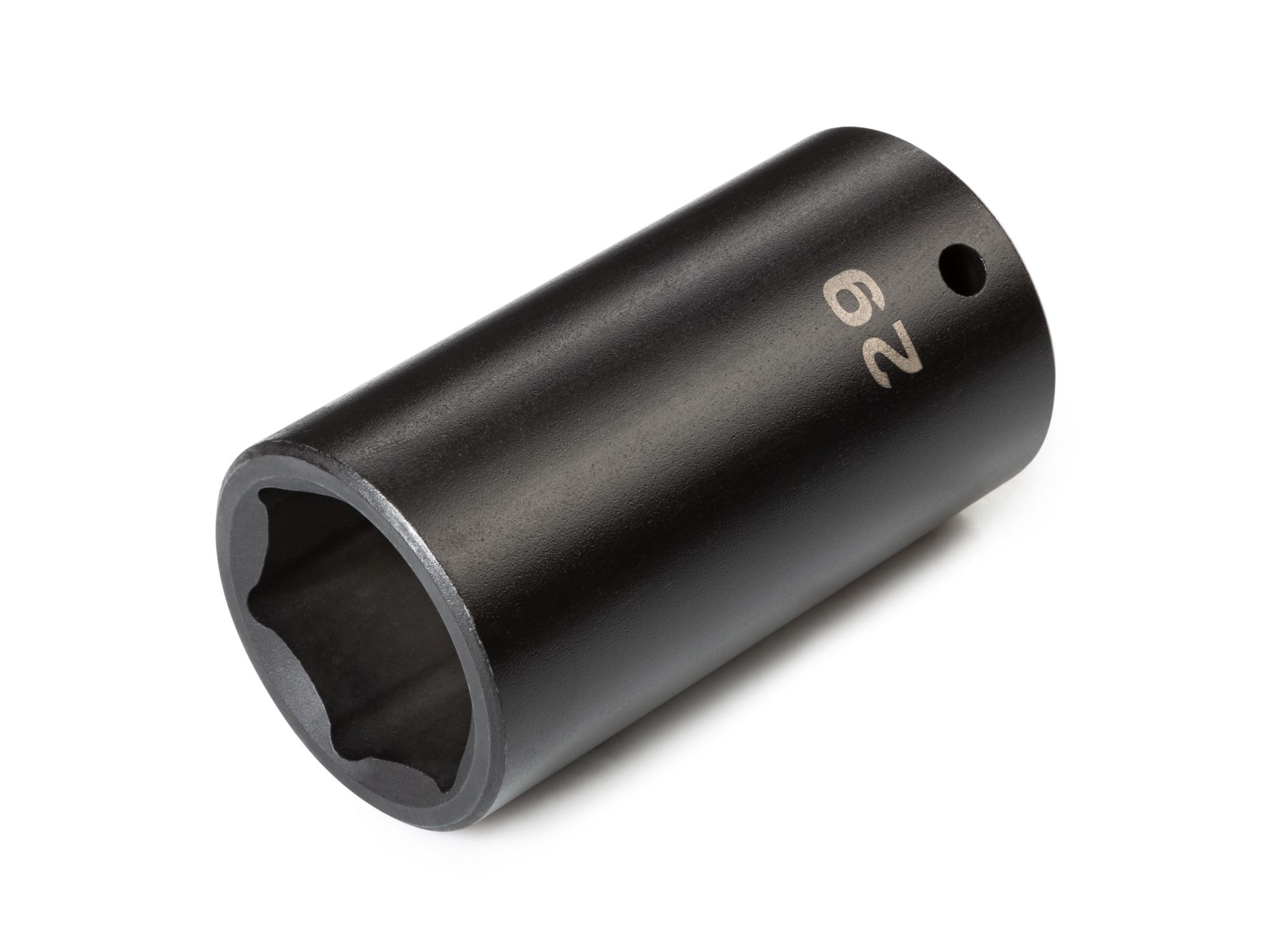 Front-right angle view of Tekton impact drive 6-point socket. Item #SID23129