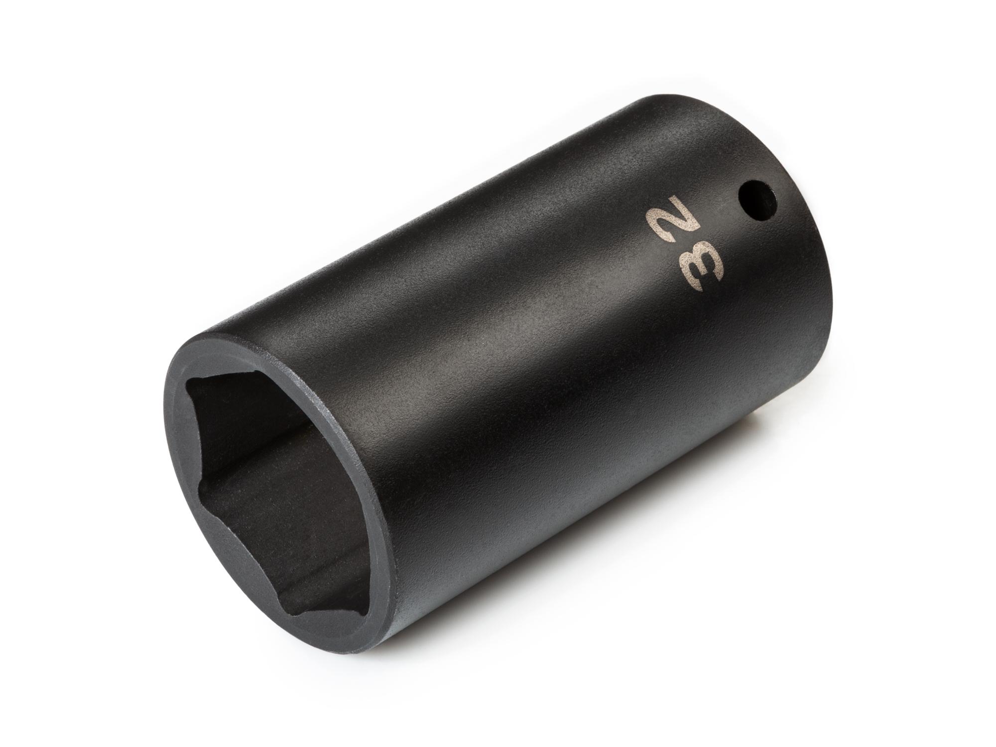 Front-right angle view of Tekton impact drive 6-point socket. Item #SID23132