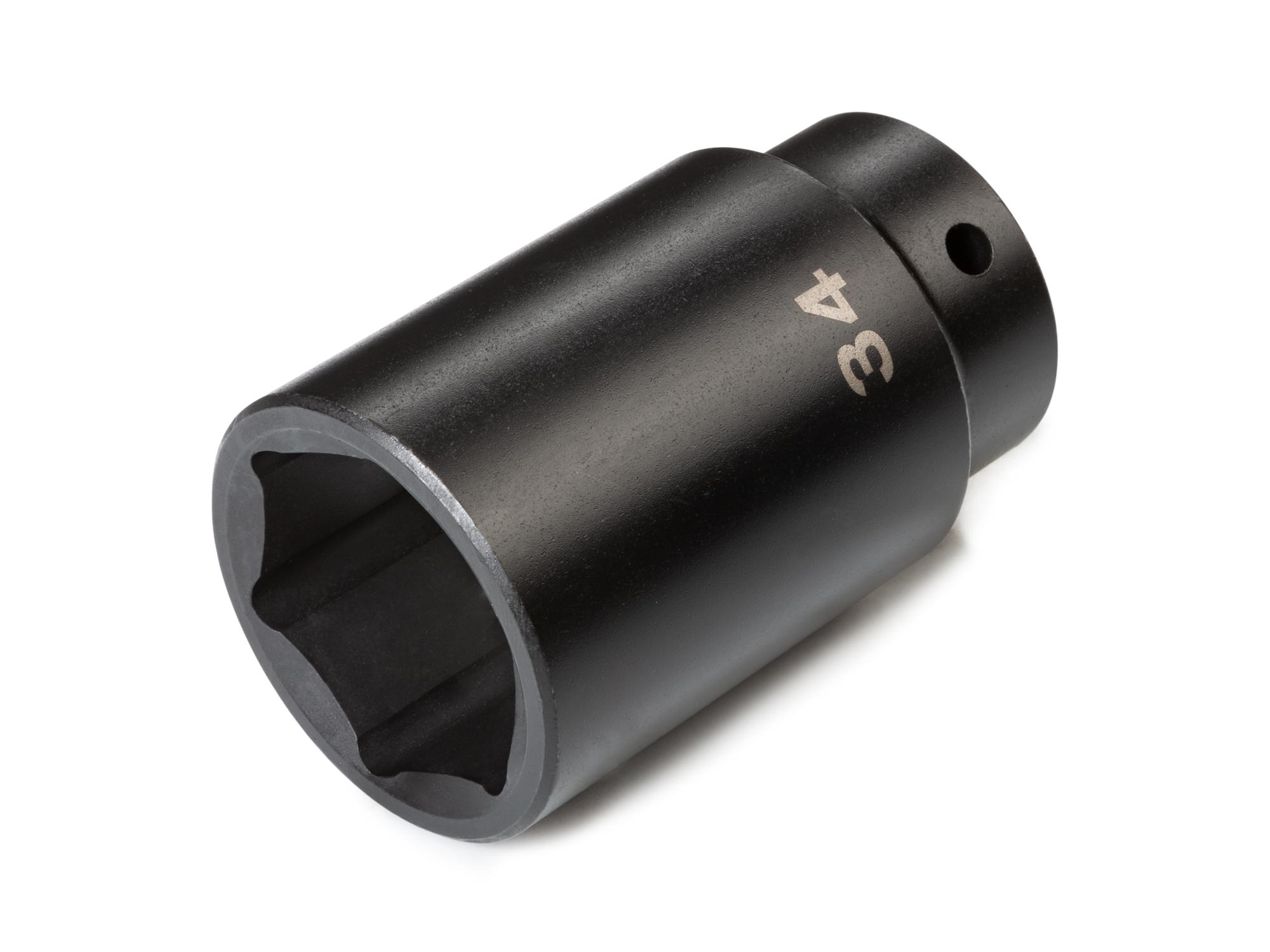 Front-right angle view of Tekton impact drive 6-point socket. Item #SID23134