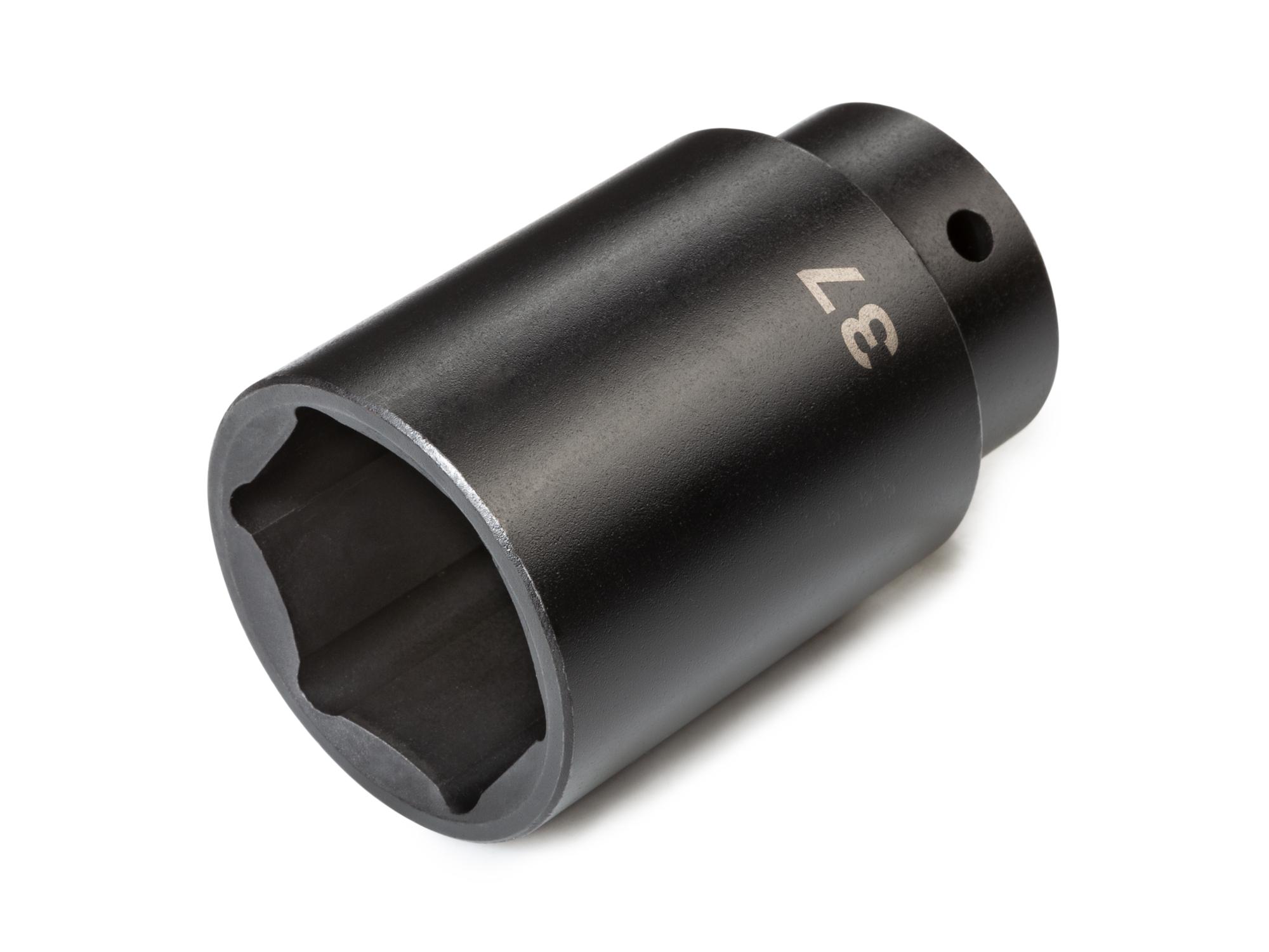 Front-right angle view of Tekton impact drive 6-point socket. Item #SID23137