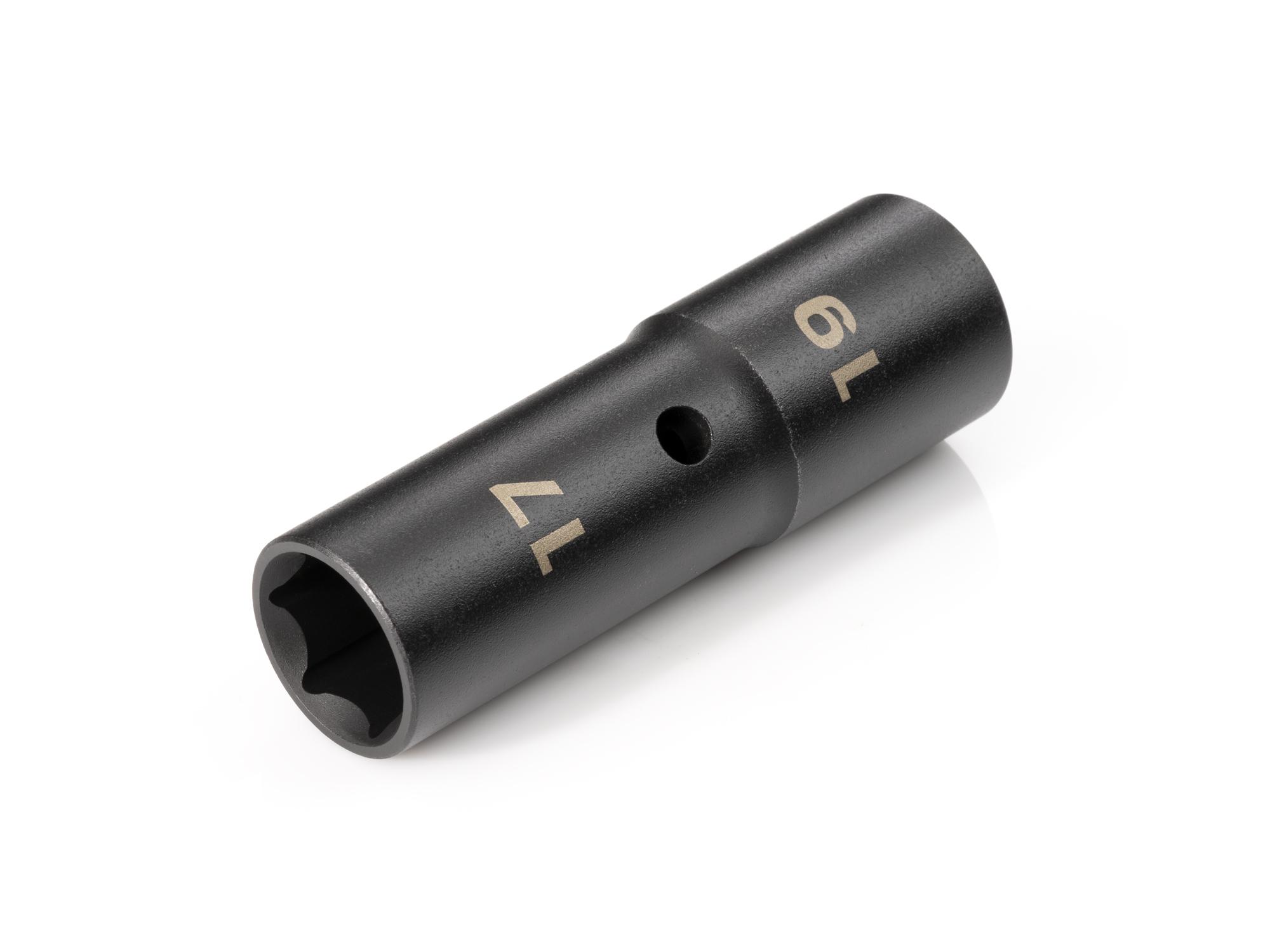 1/2 Inch Drive 17 x 19 mm Deep Thin Wall Impact Flip Socket