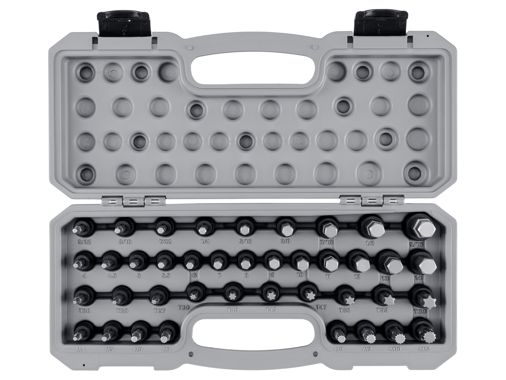 3/8 Inch Drive Impact Bit Socket Set with Case (40-Piece)