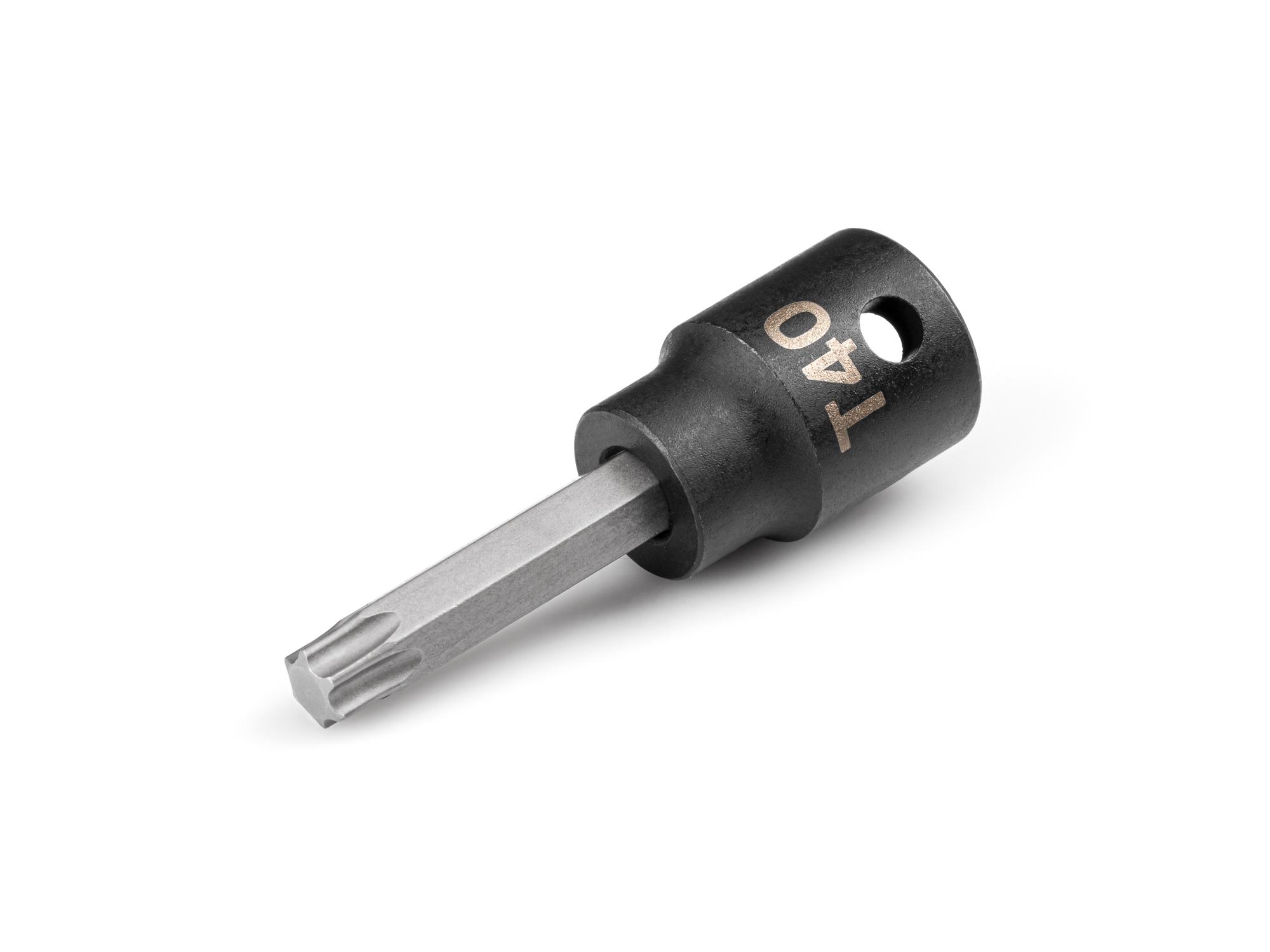 Front-right angle view of Tekton impact drive bit socket. Item #SIB14240