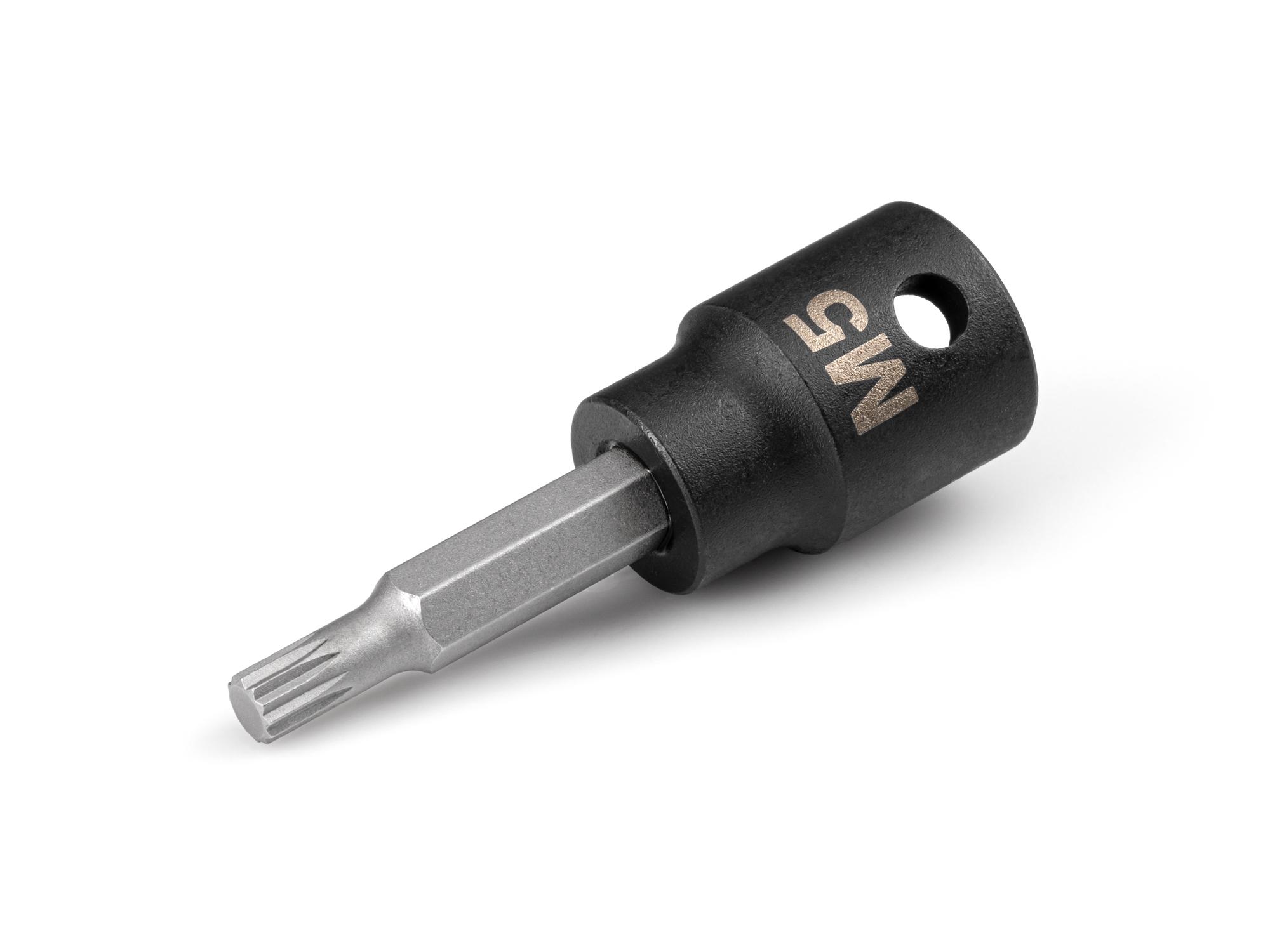 Front-right angle view of Tekton impact drive bit socket. Item #SIB18205