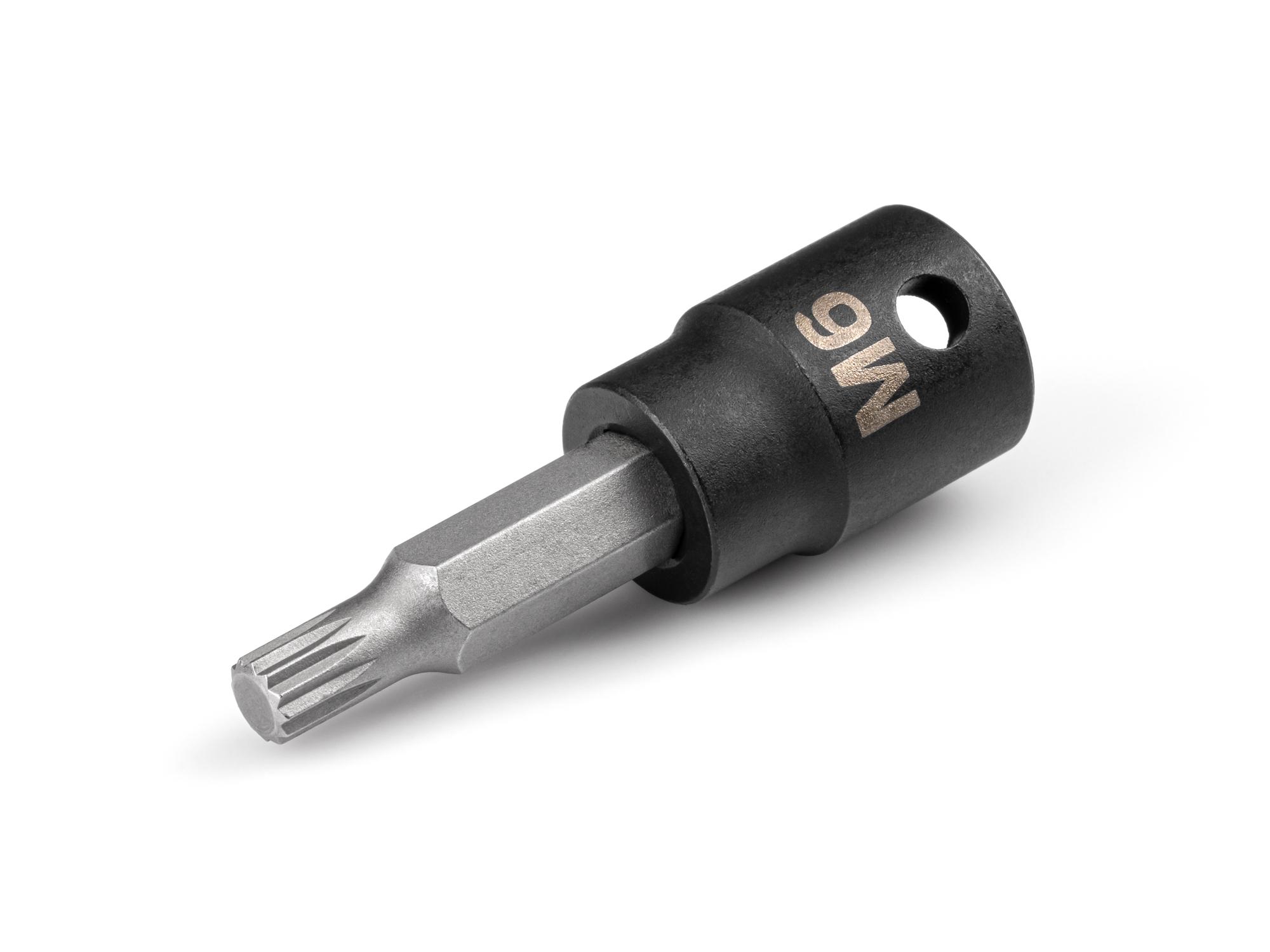 Front-right angle view of Tekton impact drive bit socket. Item #SIB18206