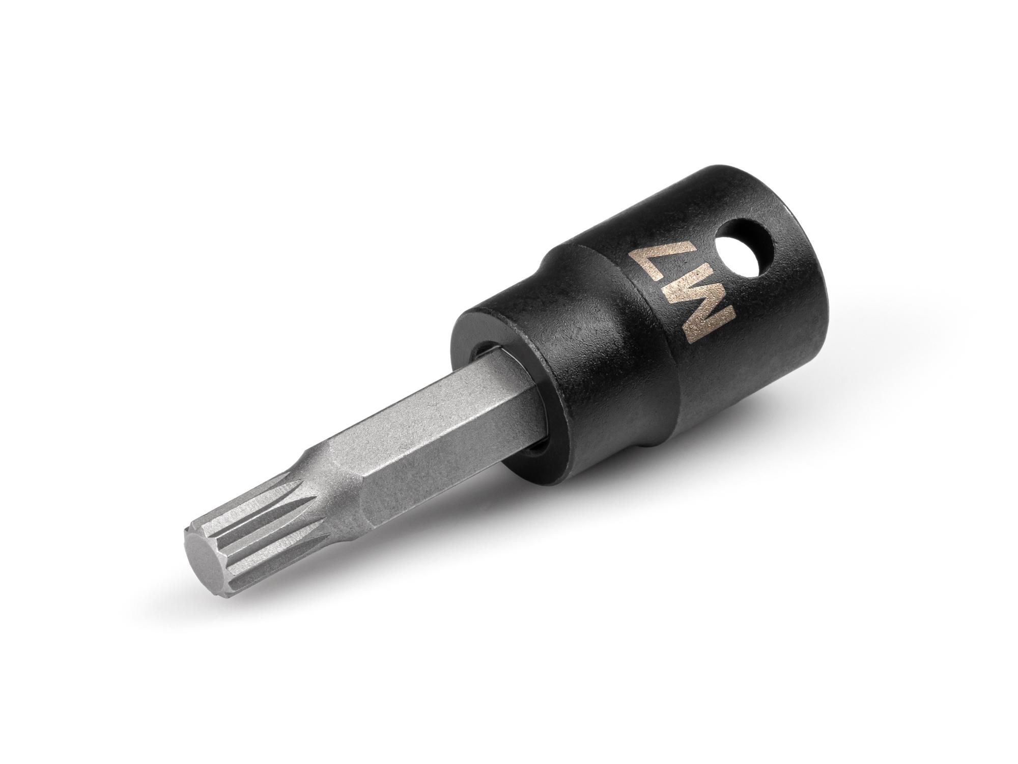 Front-right angle view of Tekton impact drive bit socket. Item #SIB18207