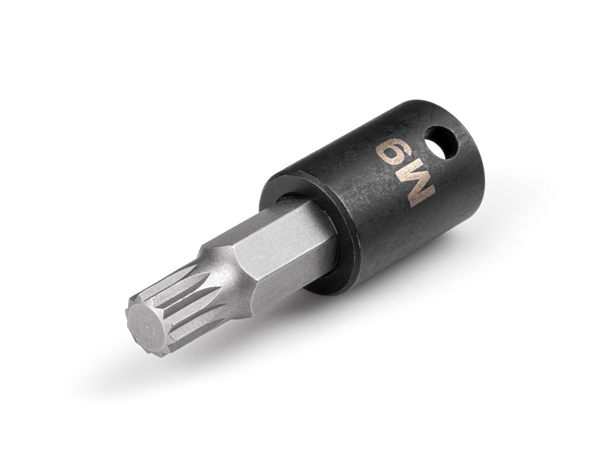 Front-right angle view of Tekton impact drive bit socket. Item #SIB18209