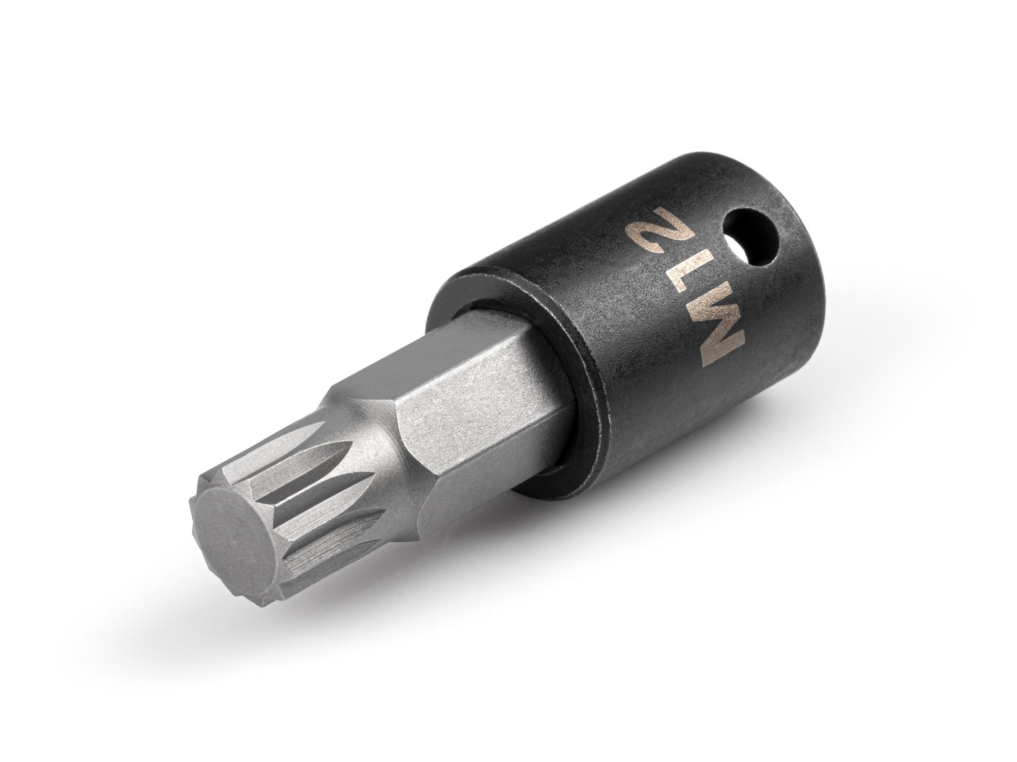 Front-right angle view of Tekton impact drive bit socket. Item #SIB18212