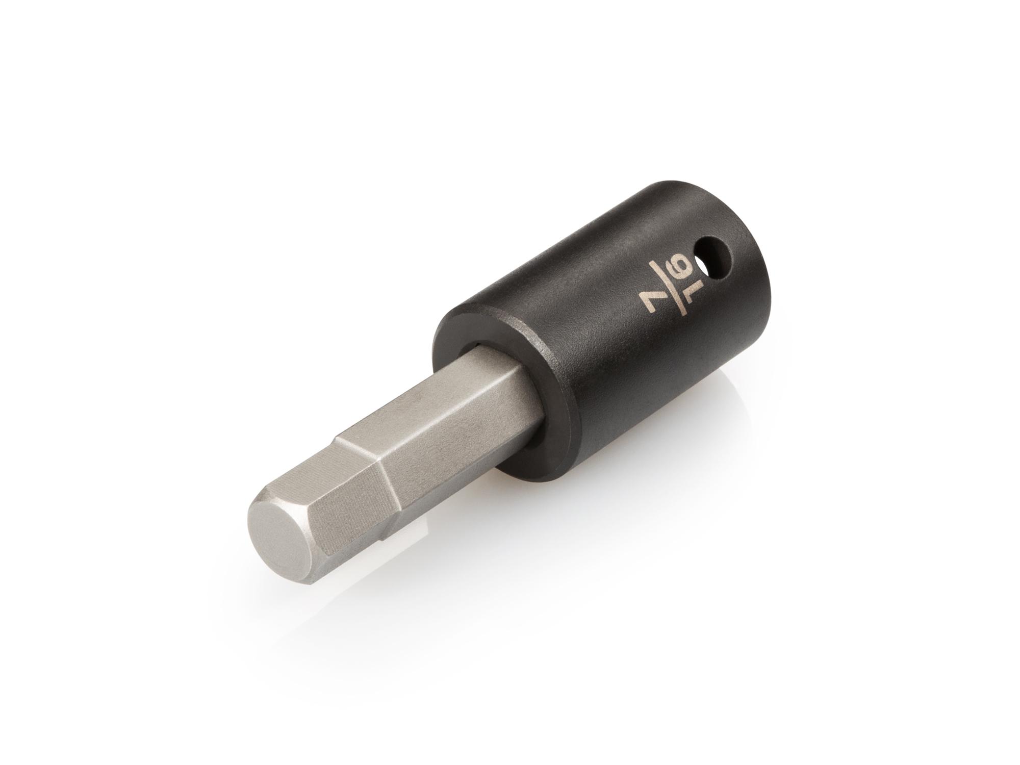 Front-right angle view of Tekton impact drive bit socket. Item #SIB22211