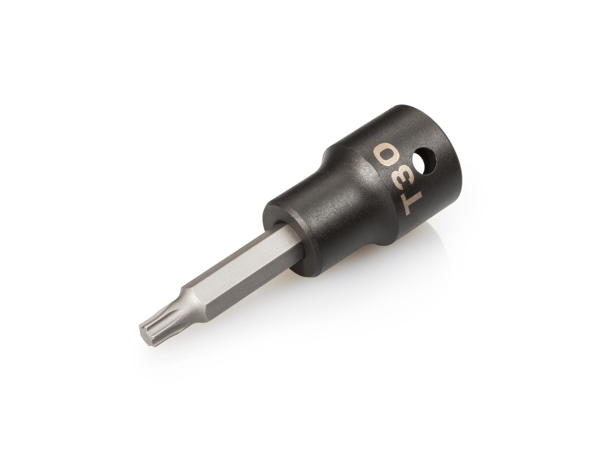 Front-right angle view of Tekton impact drive bit socket. Item #SIB24230