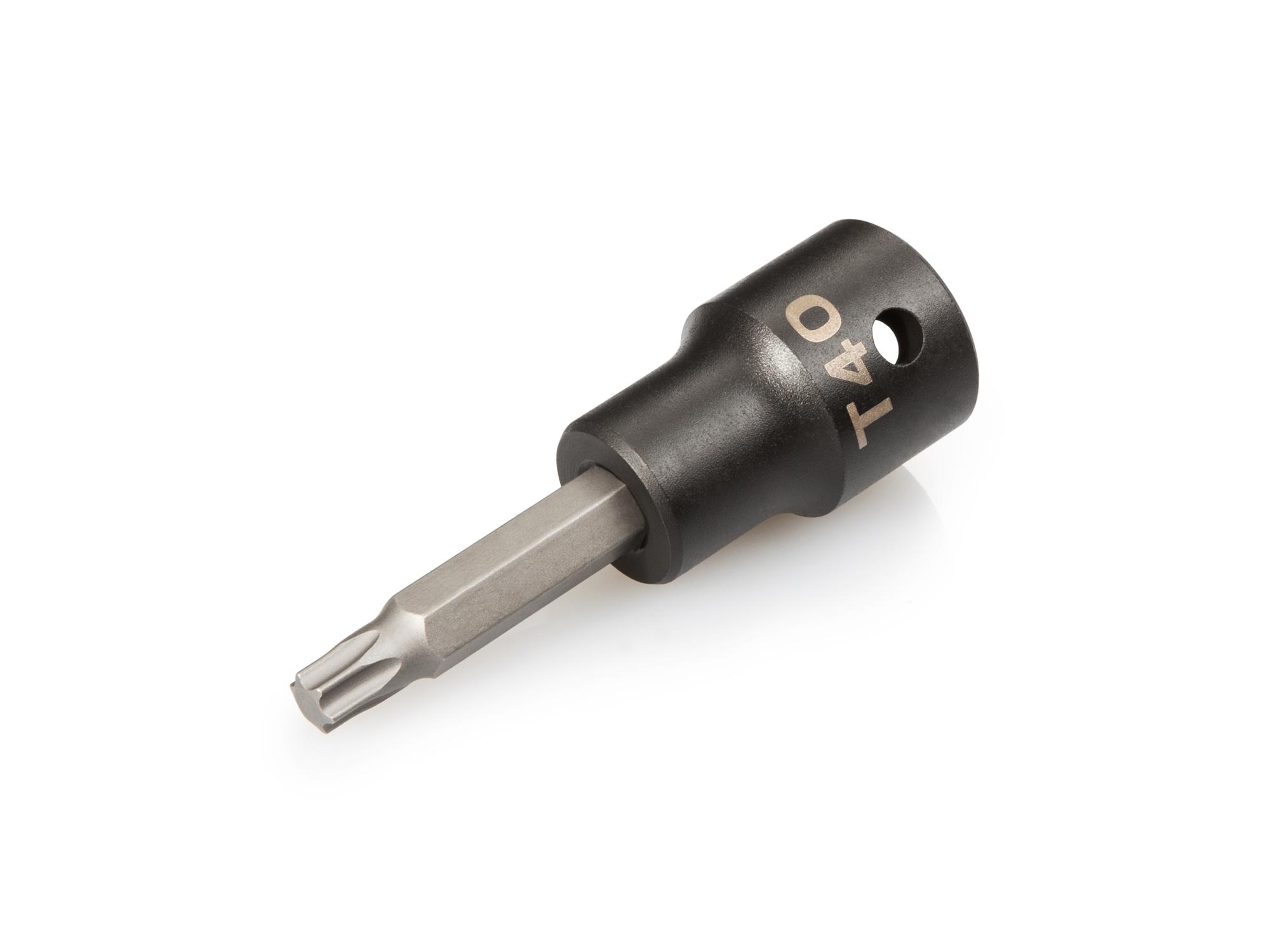Front-right angle view of Tekton impact drive bit socket. Item #SIB24240
