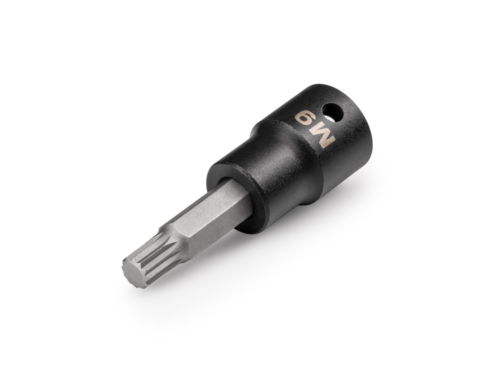 Front-right angle view of Tekton impact drive bit socket. Item #SIB28209