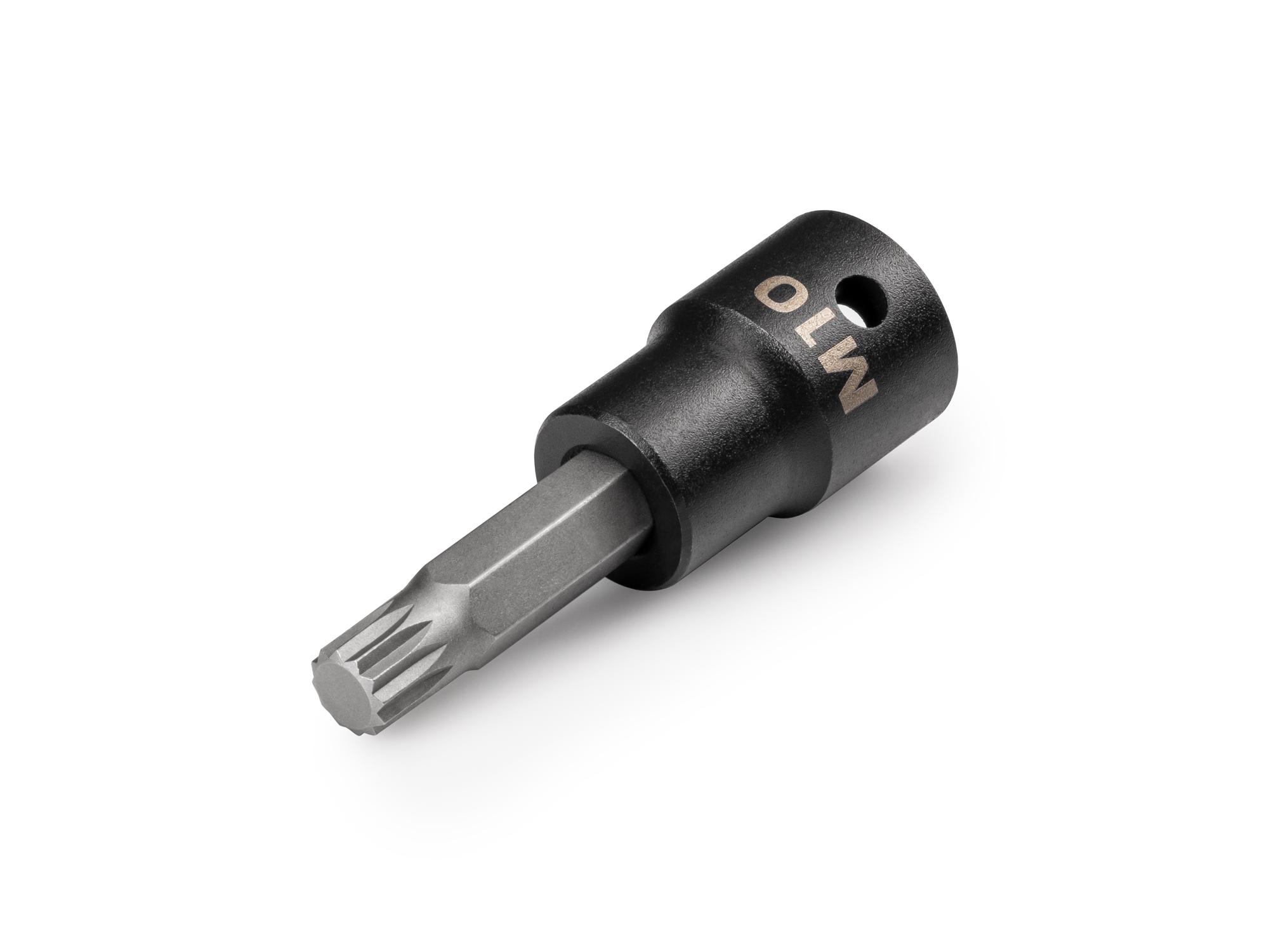 Front-right angle view of Tekton impact drive bit socket. Item #SIB28210