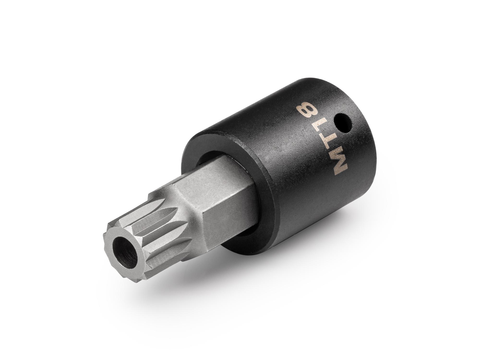 Front-right angle view of Tekton impact drive bit socket. Item #SIB29218