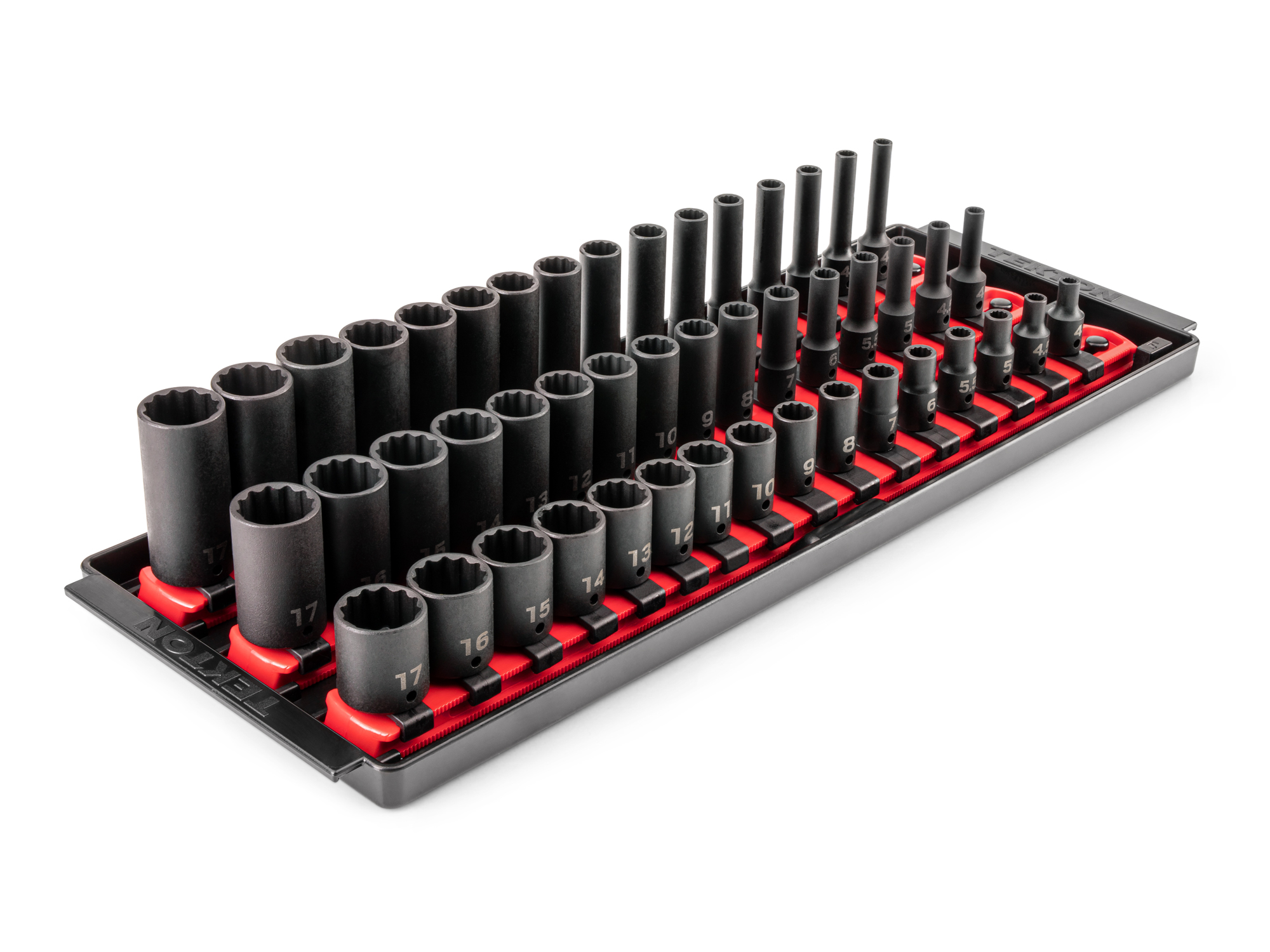 1/4 Inch Drive 12-Point Impact Socket Set (4 - 17 mm) | TEKTON