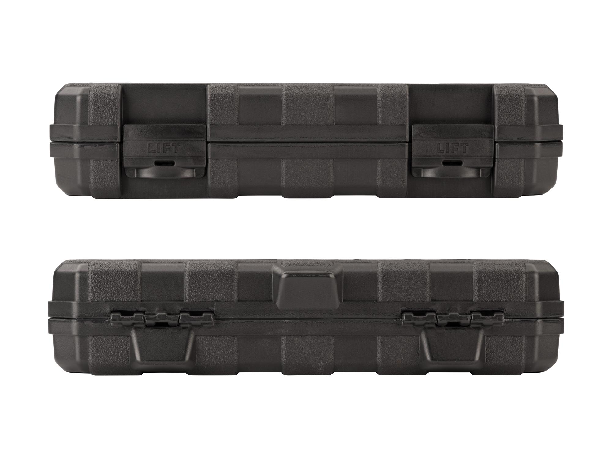 Side view of Tekton case impact drive 12-point socket set. Item #SID91305