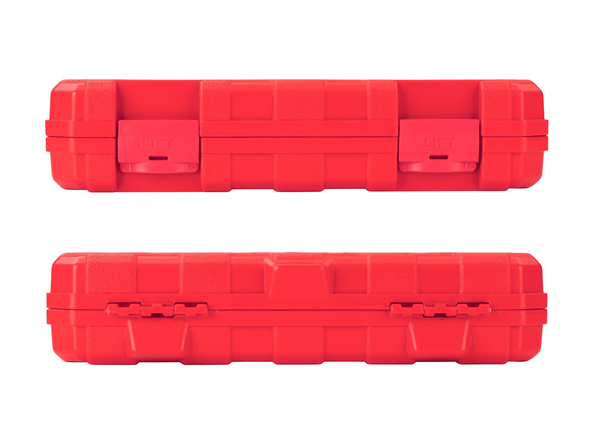 Side view of Tekton case impact drive 12-point socket set. Item #SID91307