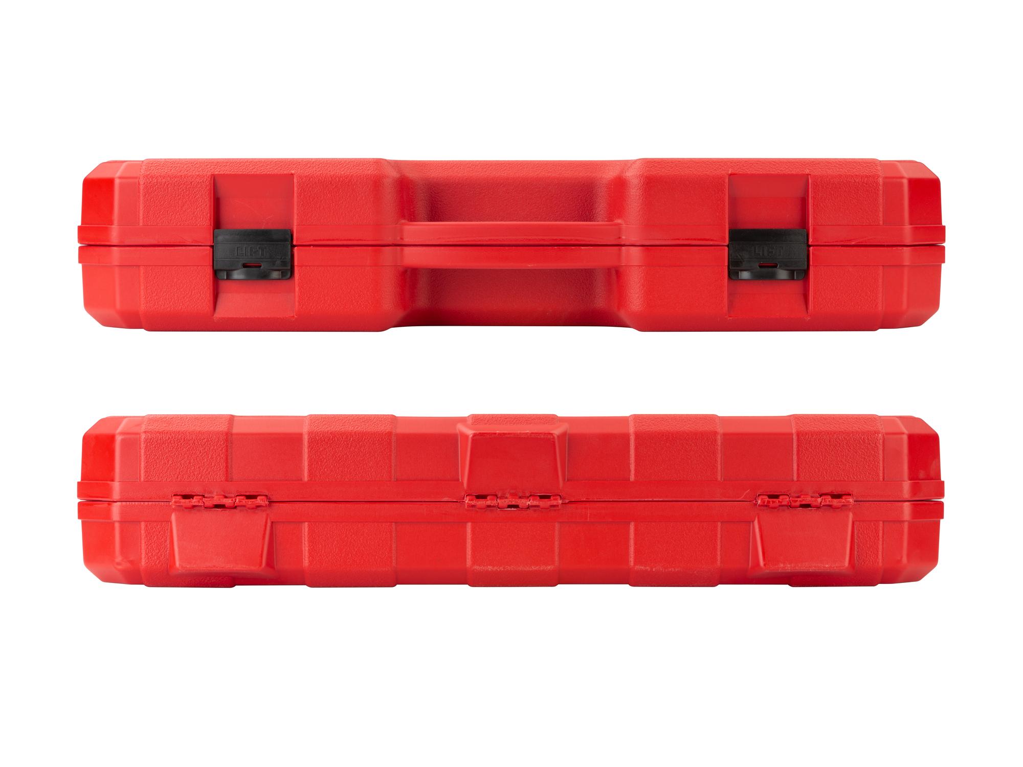 Side view of Tekton case impact drive 12-point socket set. Item #SID92408