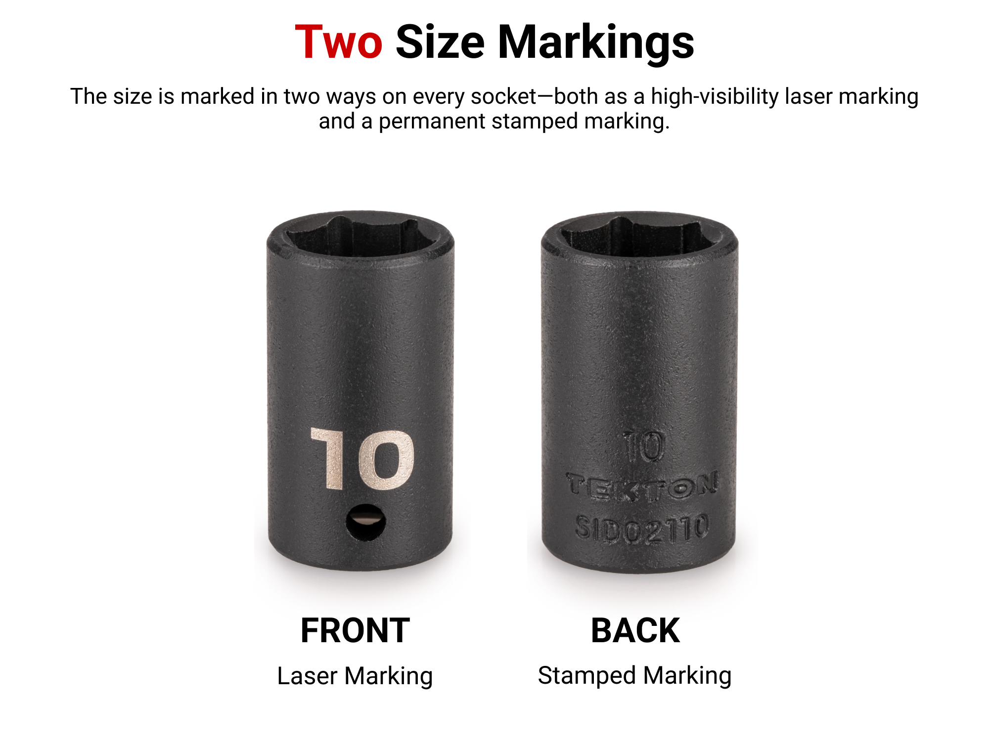 TEKTON 1/4 Inch Drive x 5/8 Inch 12-Point Impact Socket