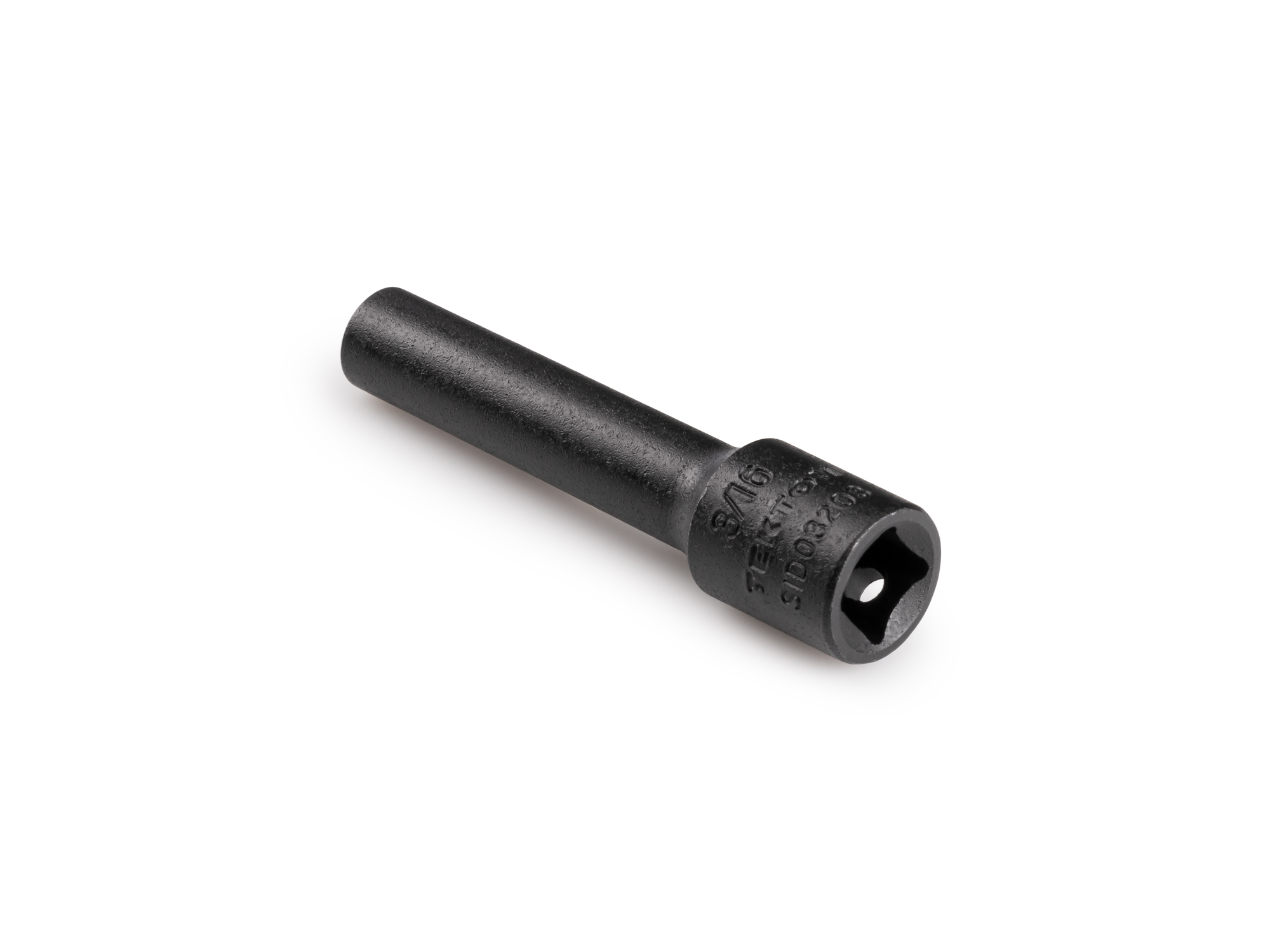 Size: 3/16 inch (SAE) deep 12-point impact socket. Has a high-visibility laser etched size marking and a permanent stamped size marking. SID03203.