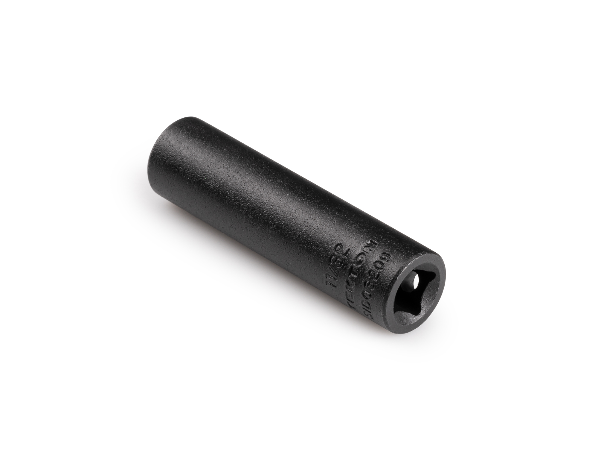 Size: 11/32 inch (SAE) deep 12-point impact socket. Has a high-visibility laser etched size marking and a permanent stamped size marking. SID03209.