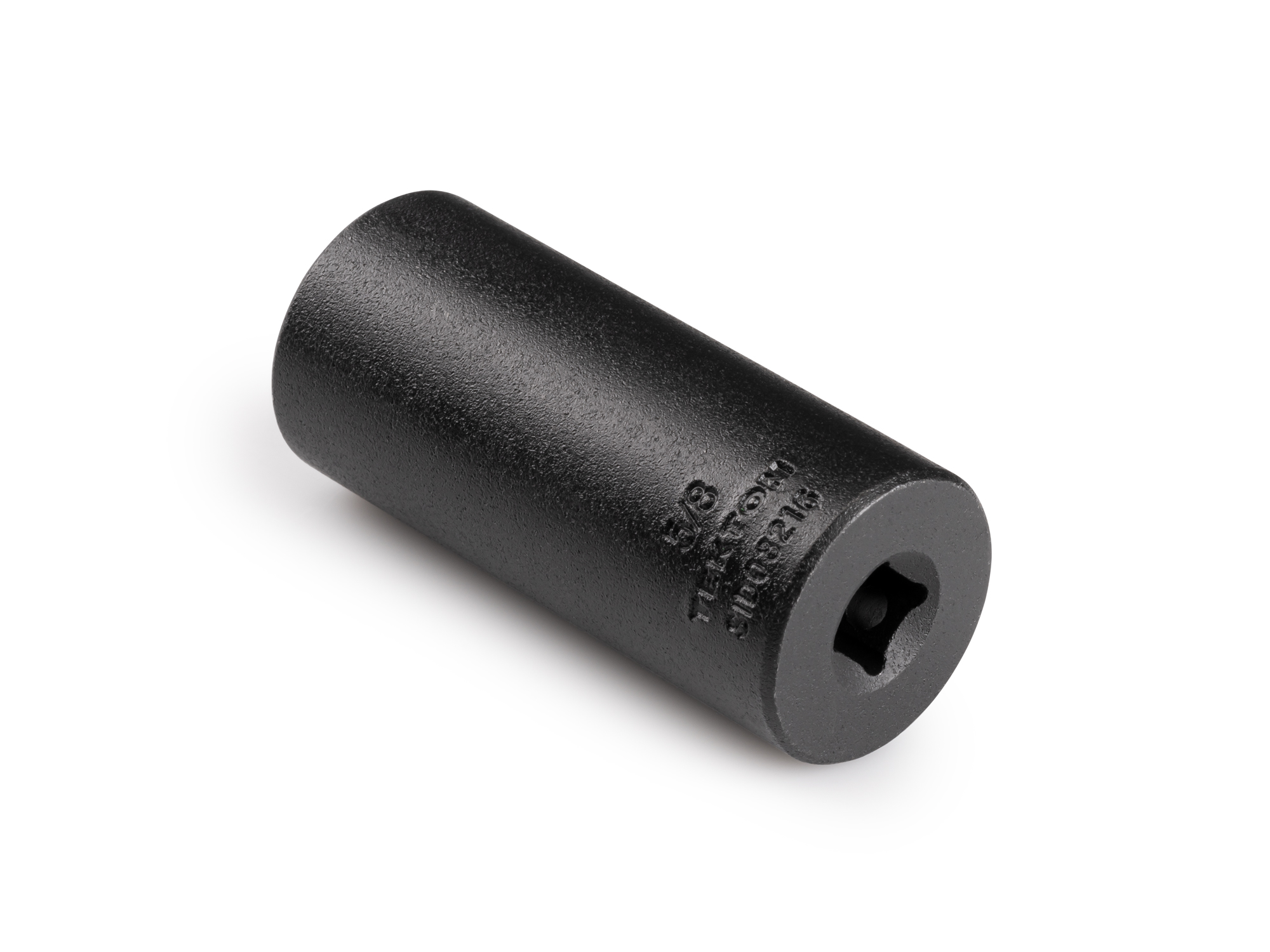 Size: 5/8 inch (SAE) deep 12-point impact socket. Has a high-visibility laser etched size marking and a permanent stamped size marking. SID03216.