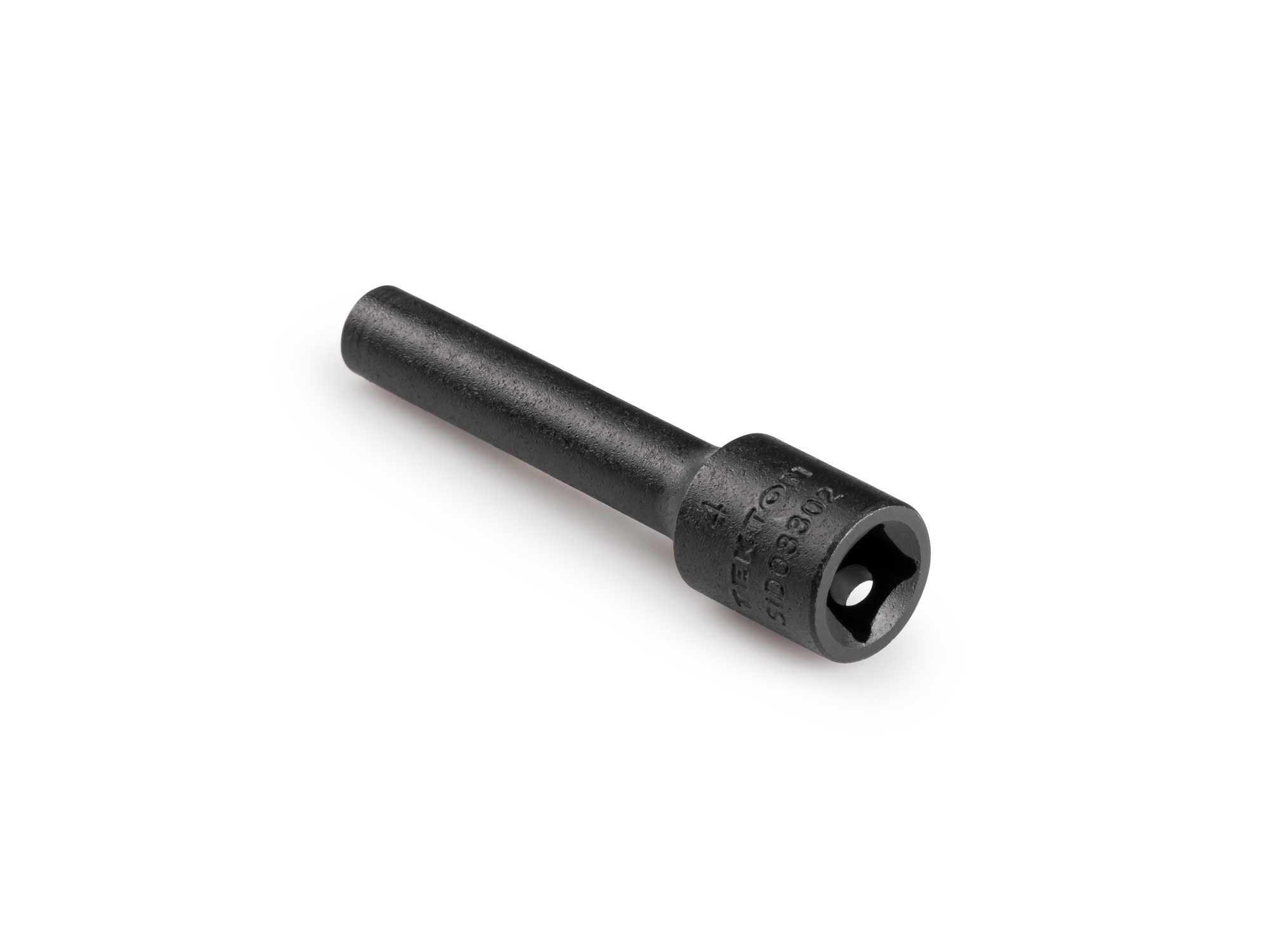 Size: 4 mm (metric) deep 12-point impact socket. Has a high-visibility laser etched size marking and a permanent stamped size marking. SID03302.